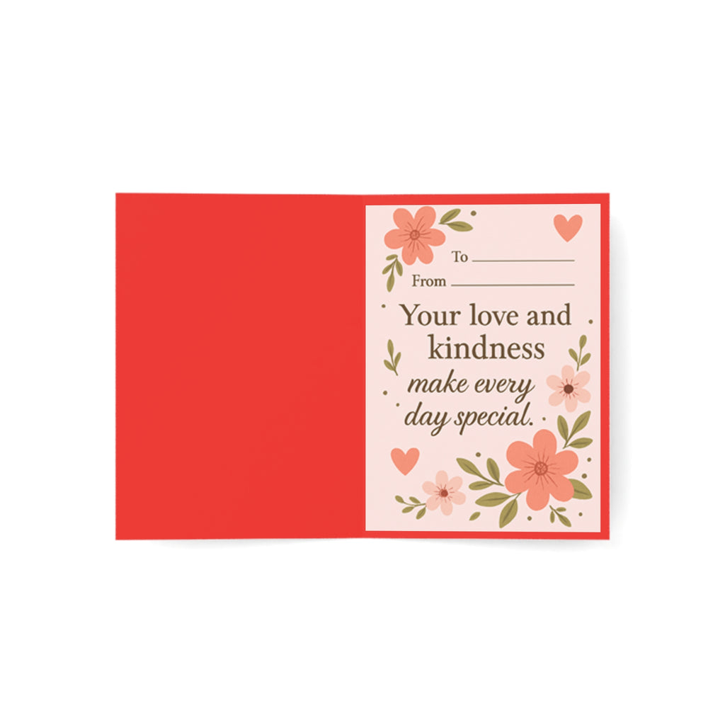 Mother's Day Greeting Cards – Heart Bouquet Design (Pack of 1, 10, 30, 50)
