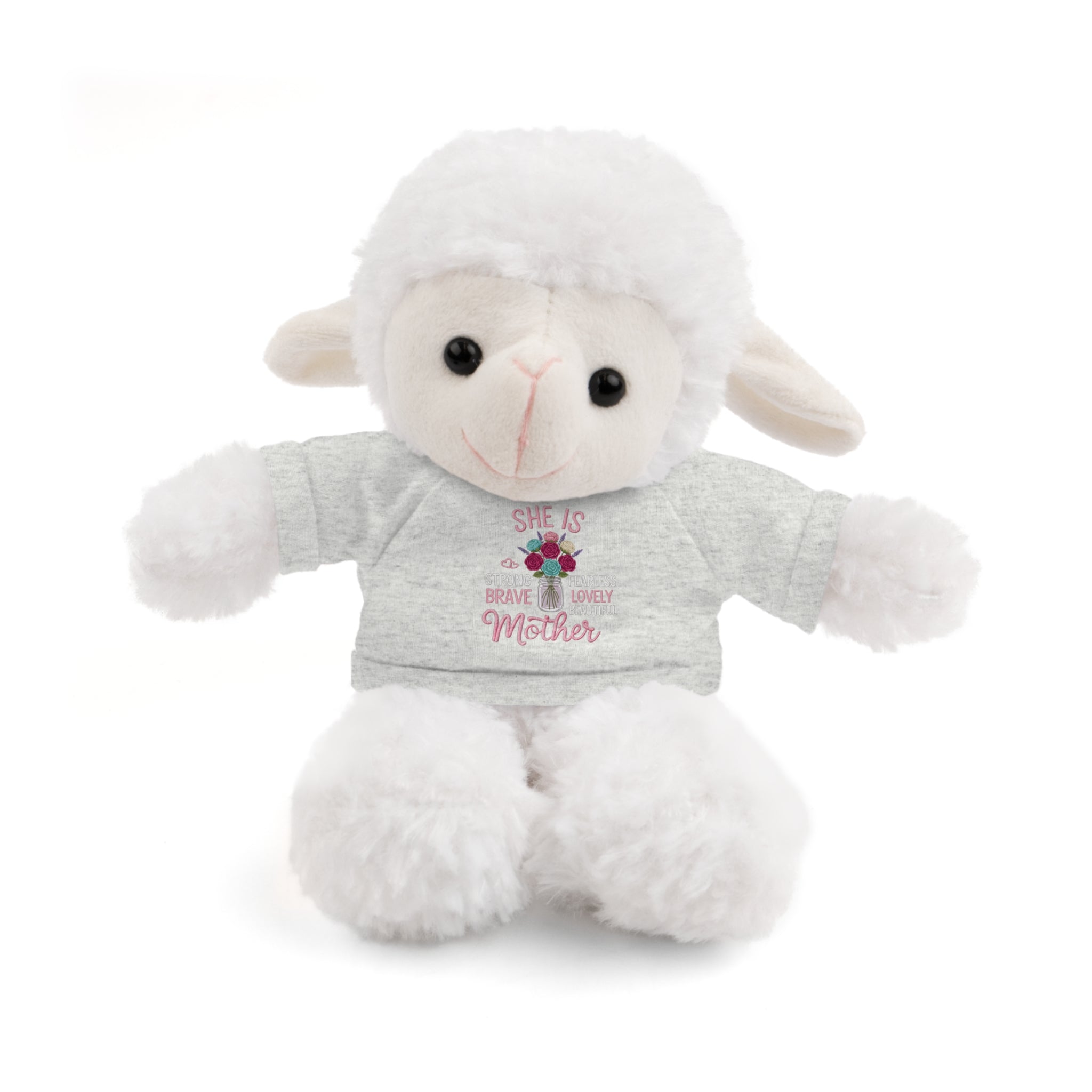 Mother's Day Plush Toy with "She is Brave, Strong, Lovely" Tee
