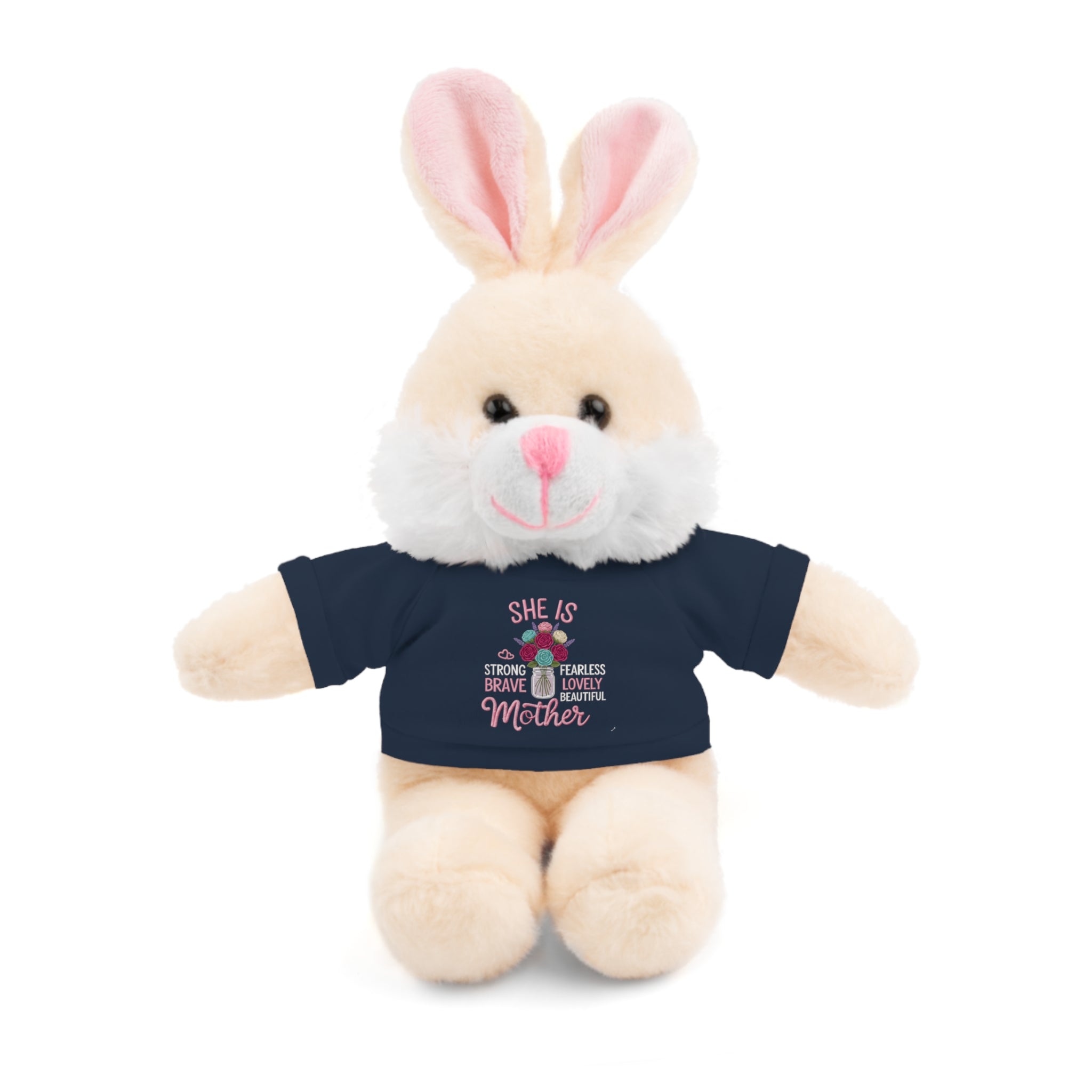 Mother's Day Plush Toy with "She is Brave, Strong, Lovely" Tee