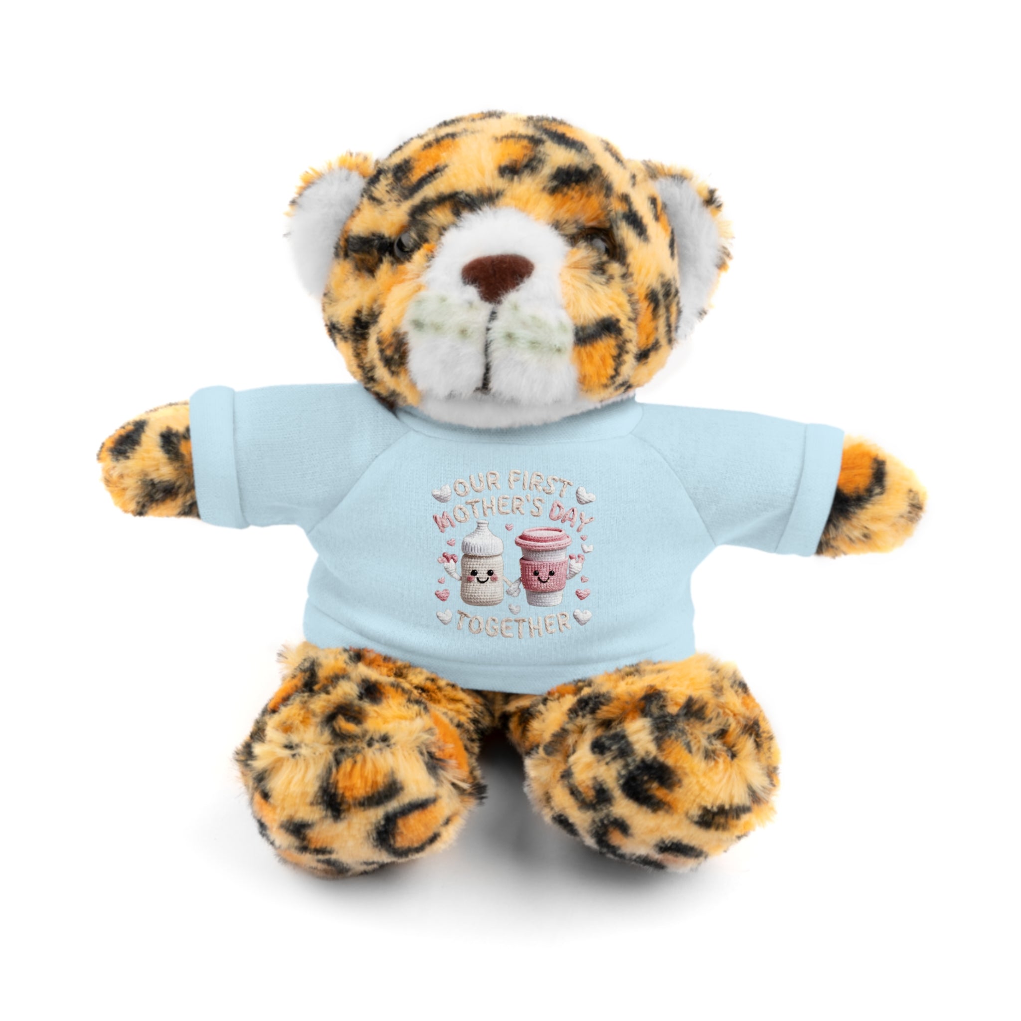 “Our First Mother’s Day Together” Graphic Tee Plush Toy — Plush Stuffed Animal Gift