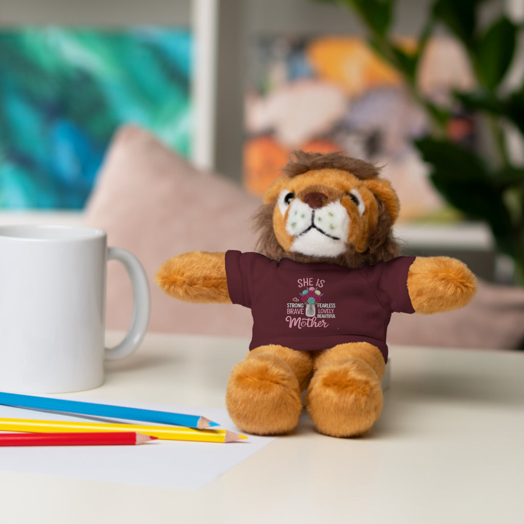 Mother's Day Plush Toy with "She is Brave, Strong, Lovely" Tee