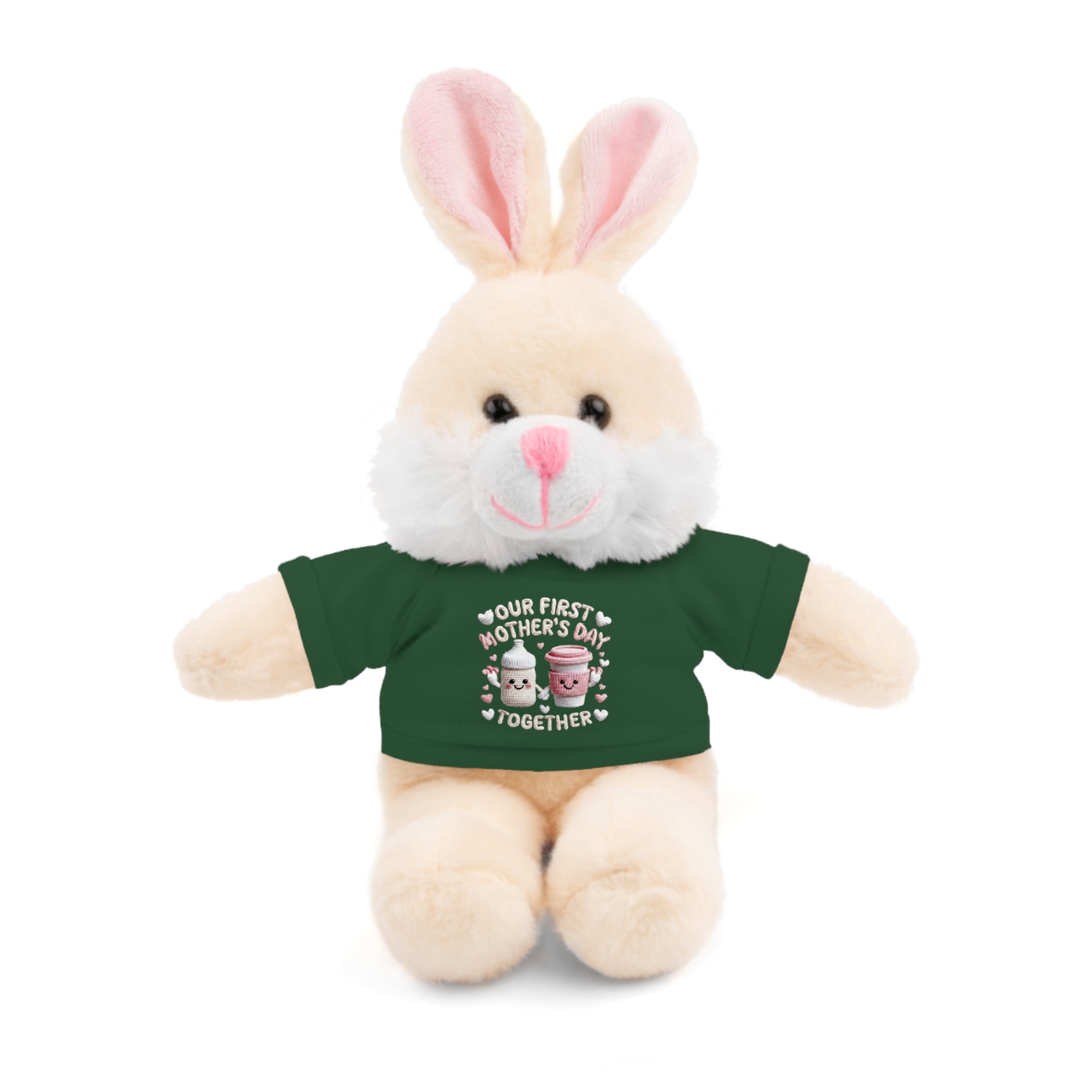 “Our First Mother’s Day Together” Graphic Tee Plush Toy — Plush Stuffed Animal Gift