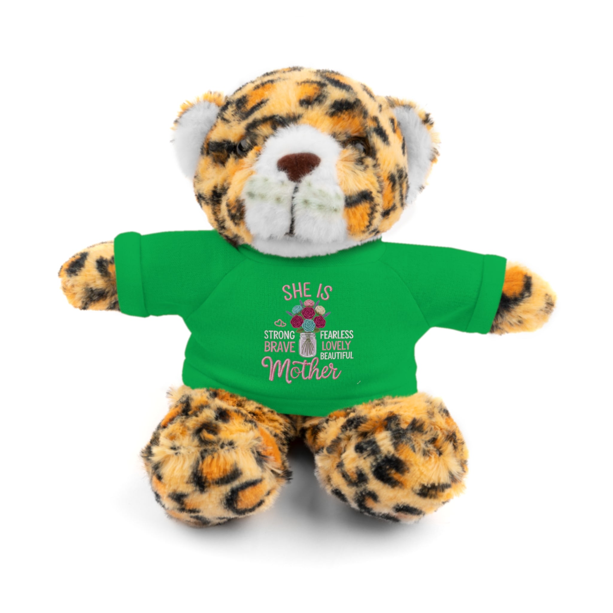 Mother's Day Plush Toy with "She is Brave, Strong, Lovely" Tee
