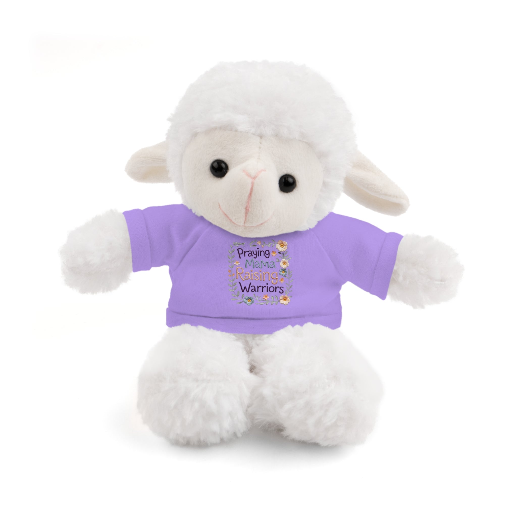 Plush Bear with 'Praying Mama Raising Warriors' Tee