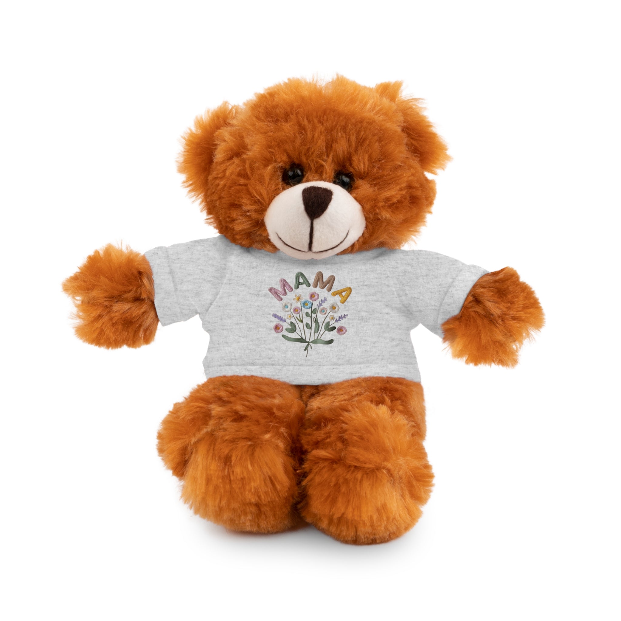 Mama Floral Bear Plush with Tee — Cute Mother's Day Gift