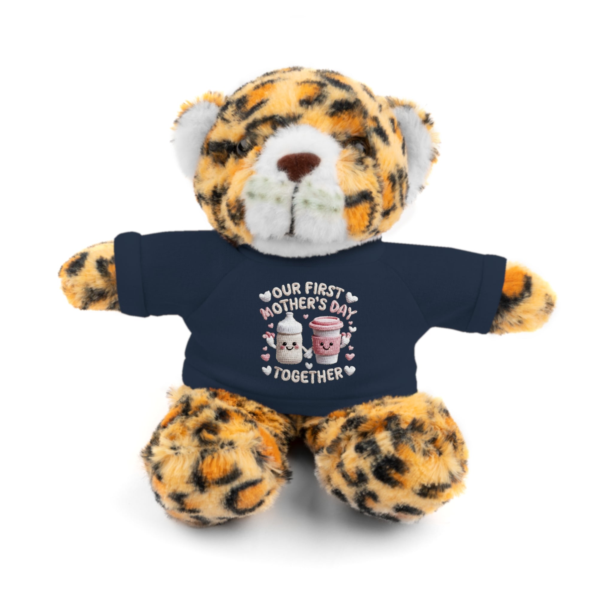 “Our First Mother’s Day Together” Graphic Tee Plush Toy — Plush Stuffed Animal Gift