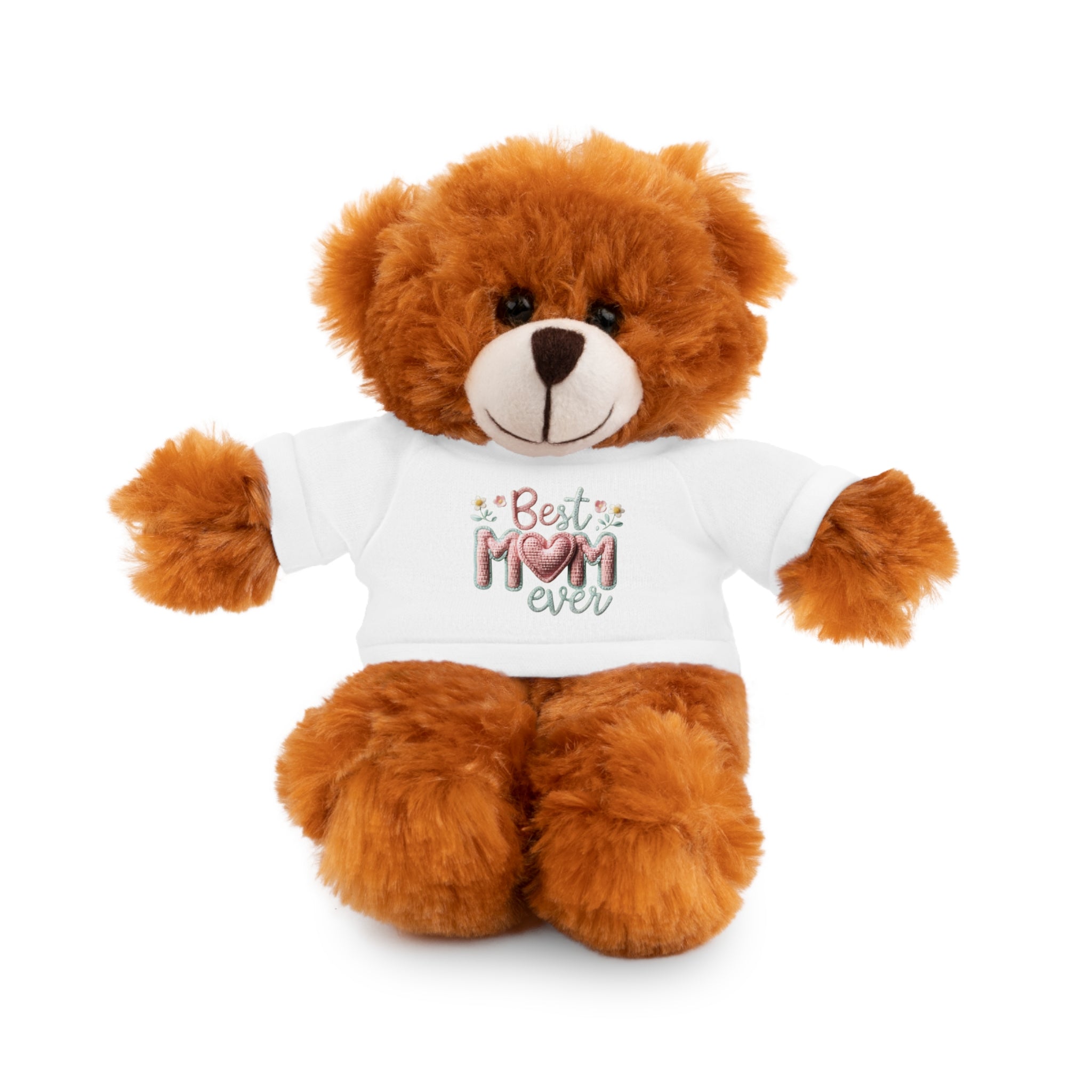 Plush Bear with 'Best Mom Ever' Tee — Cute Mother's Day Gift