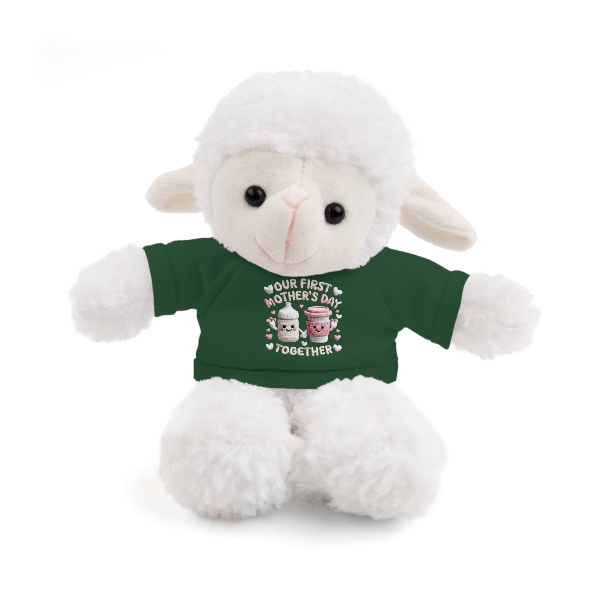 “Our First Mother’s Day Together” Graphic Tee Plush Toy — Plush Stuffed Animal Gift