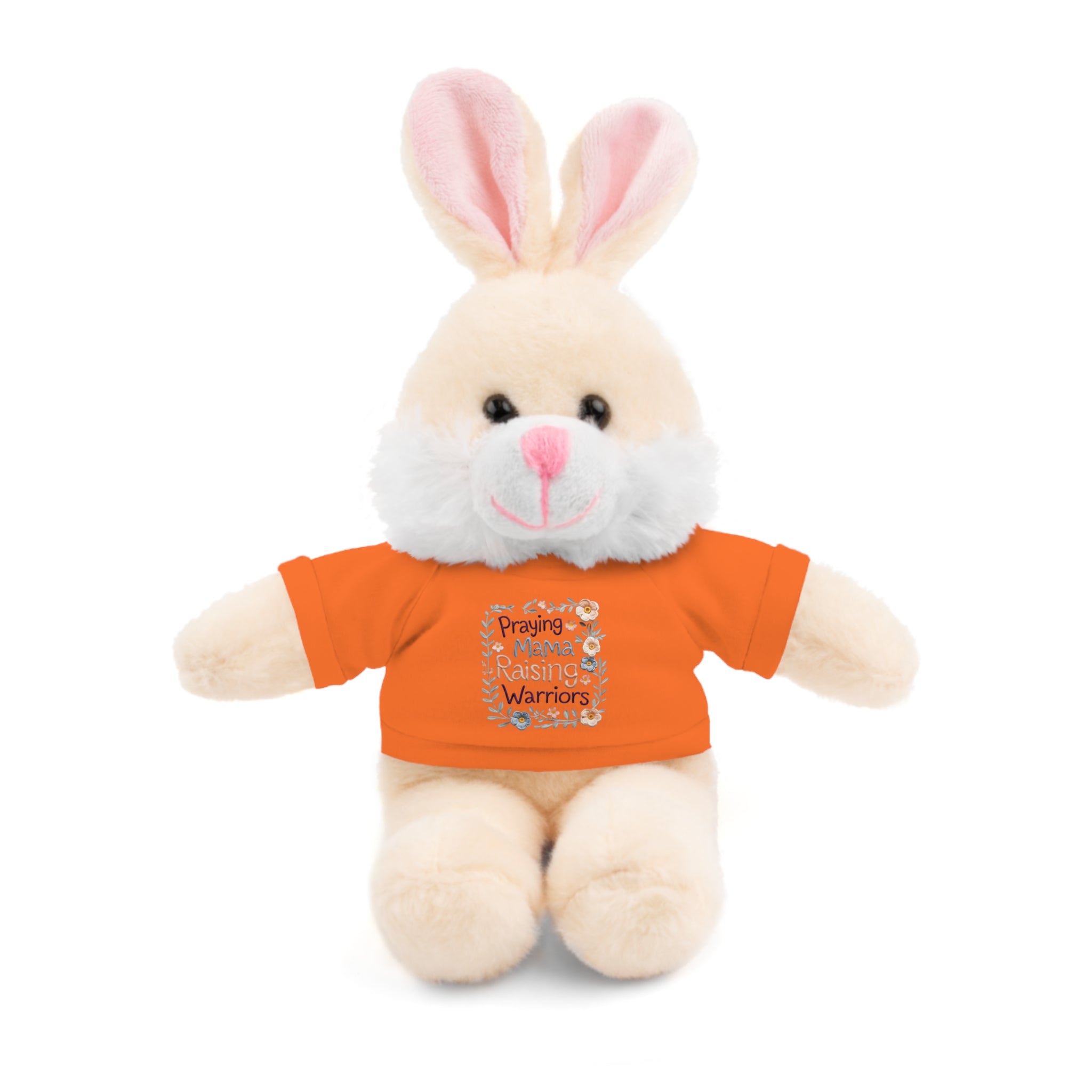 Plush Bear with 'Praying Mama Raising Warriors' Tee