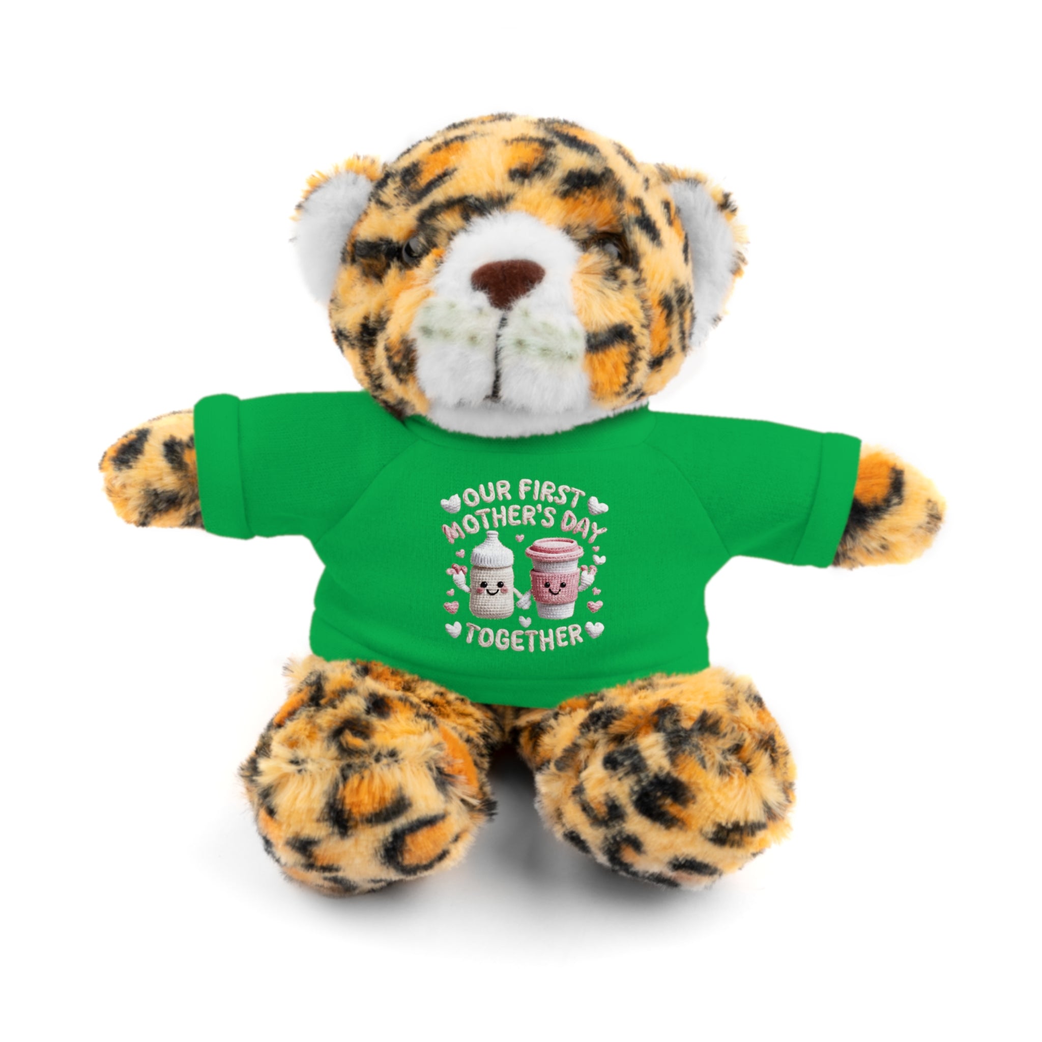 “Our First Mother’s Day Together” Graphic Tee Plush Toy — Plush Stuffed Animal Gift