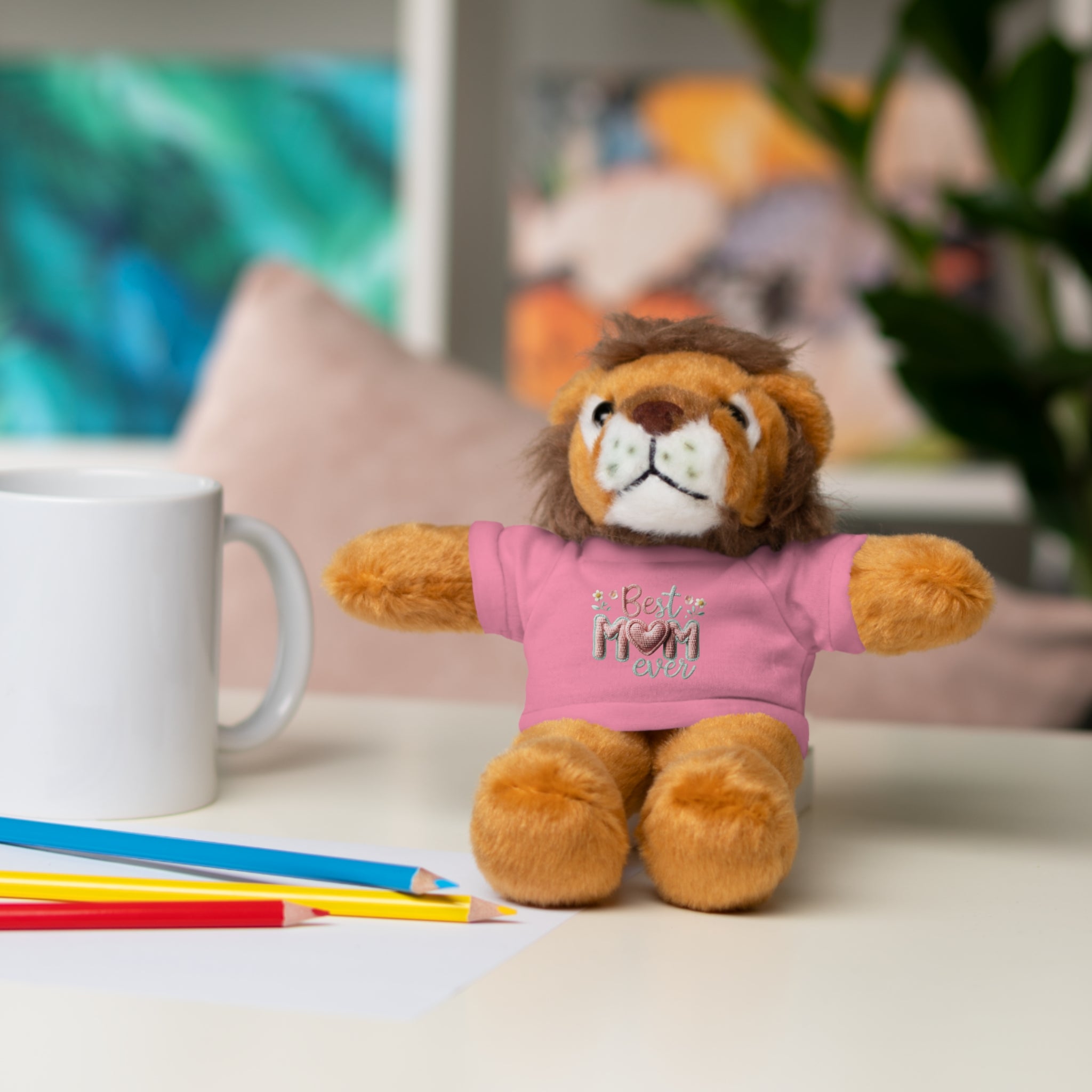 Plush Bear with 'Best Mom Ever' Tee — Cute Mother's Day Gift