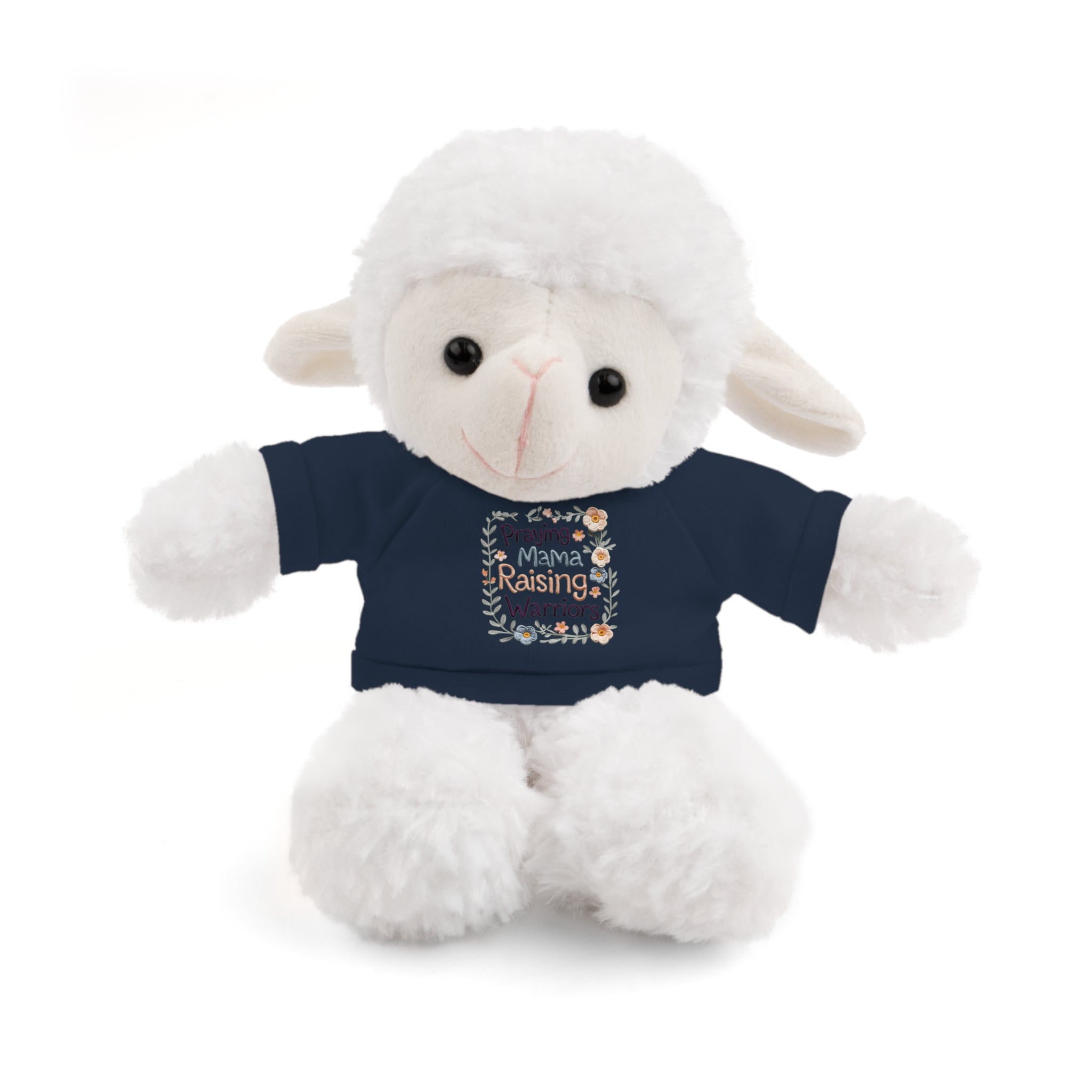 Plush Bear with 'Praying Mama Raising Warriors' Tee