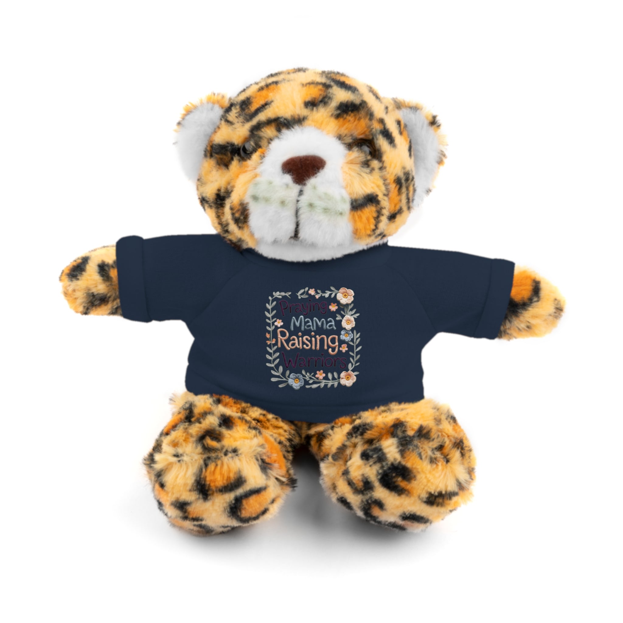 Plush Bear with 'Praying Mama Raising Warriors' Tee