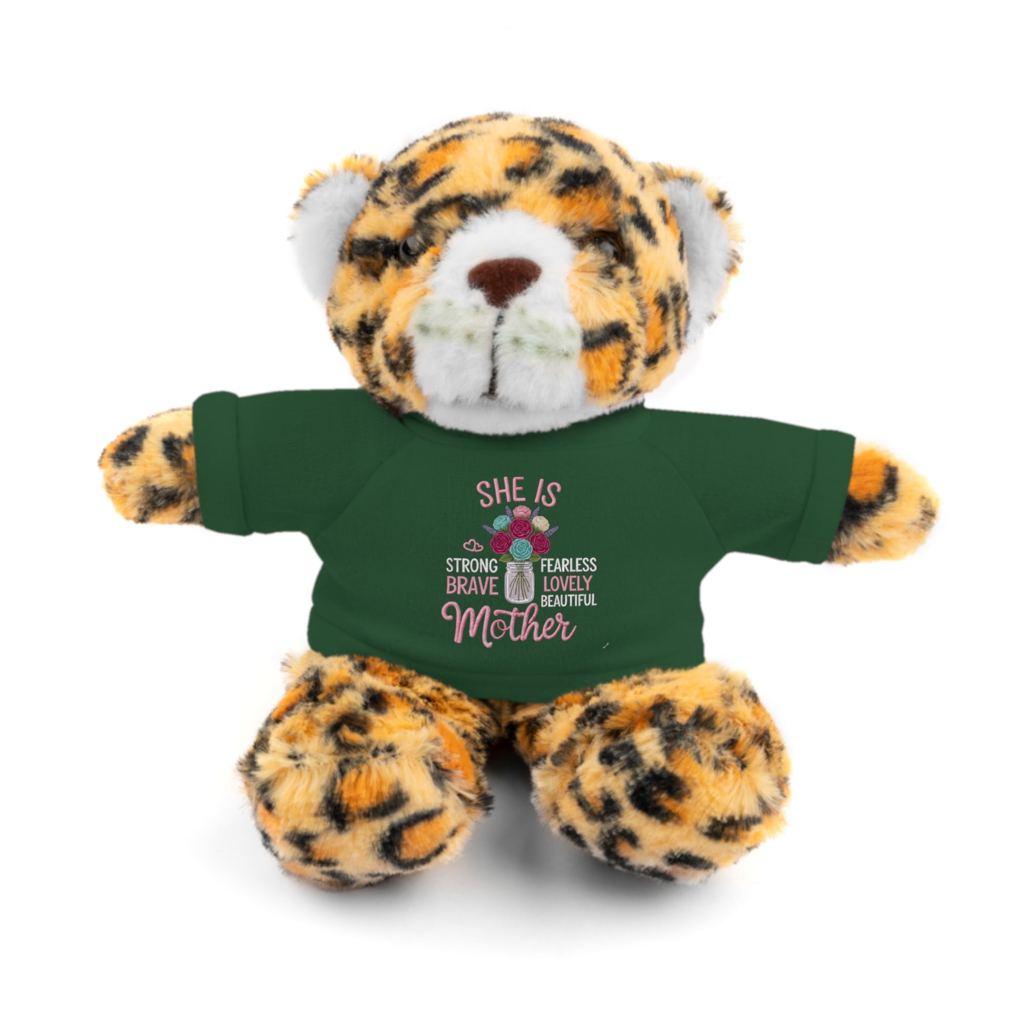 Mother's Day Plush Toy with "She is Brave, Strong, Lovely" Tee