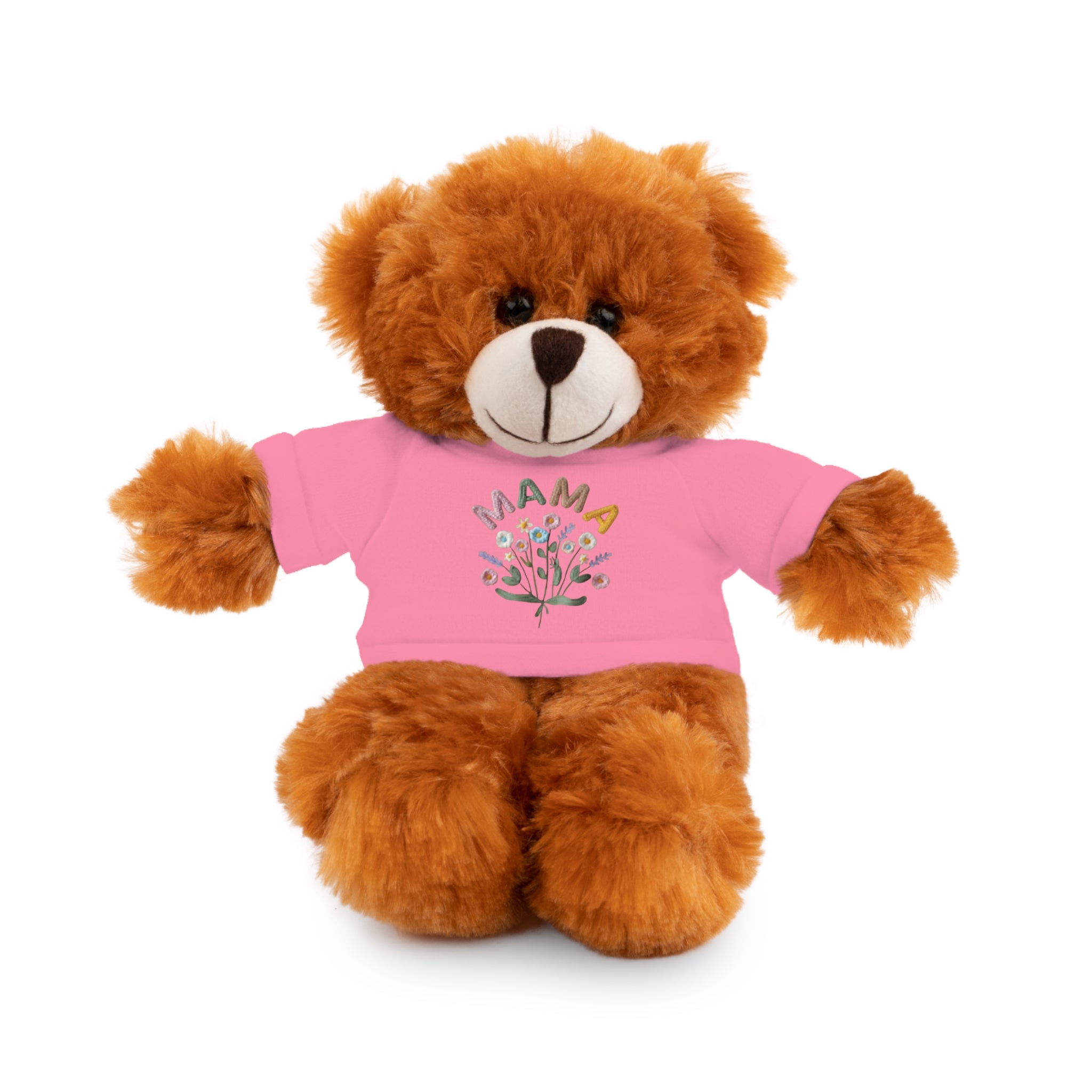 Mama Floral Bear Plush with Tee — Cute Mother's Day Gift