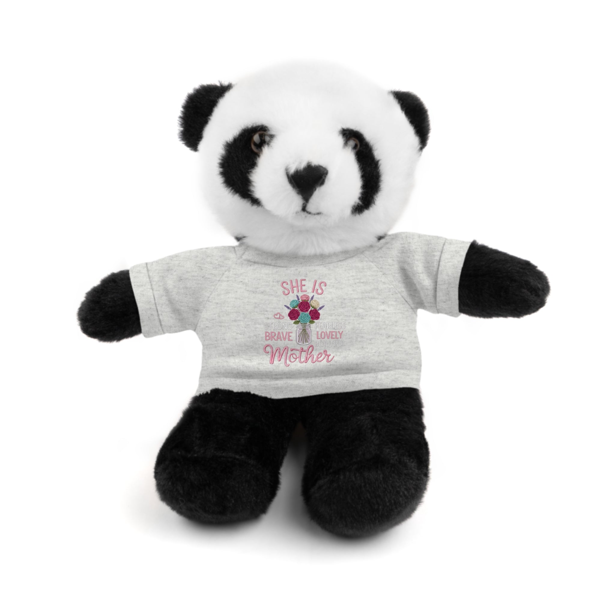 Mother's Day Plush Toy with "She is Brave, Strong, Lovely" Tee