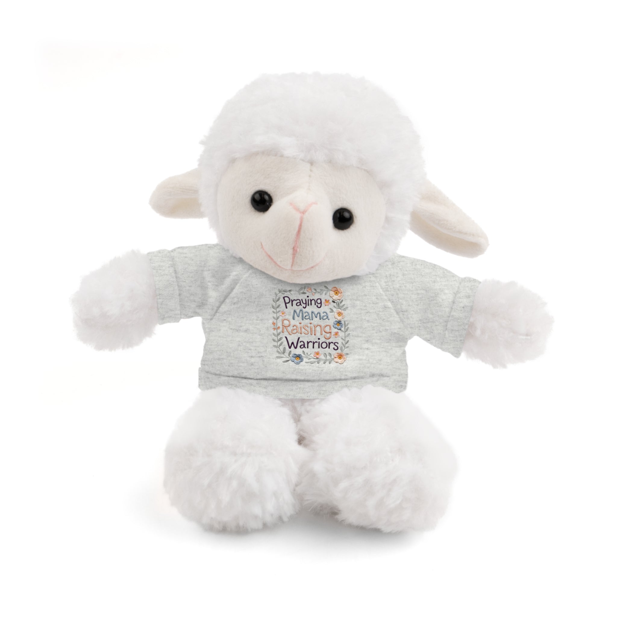 Plush Bear with 'Praying Mama Raising Warriors' Tee
