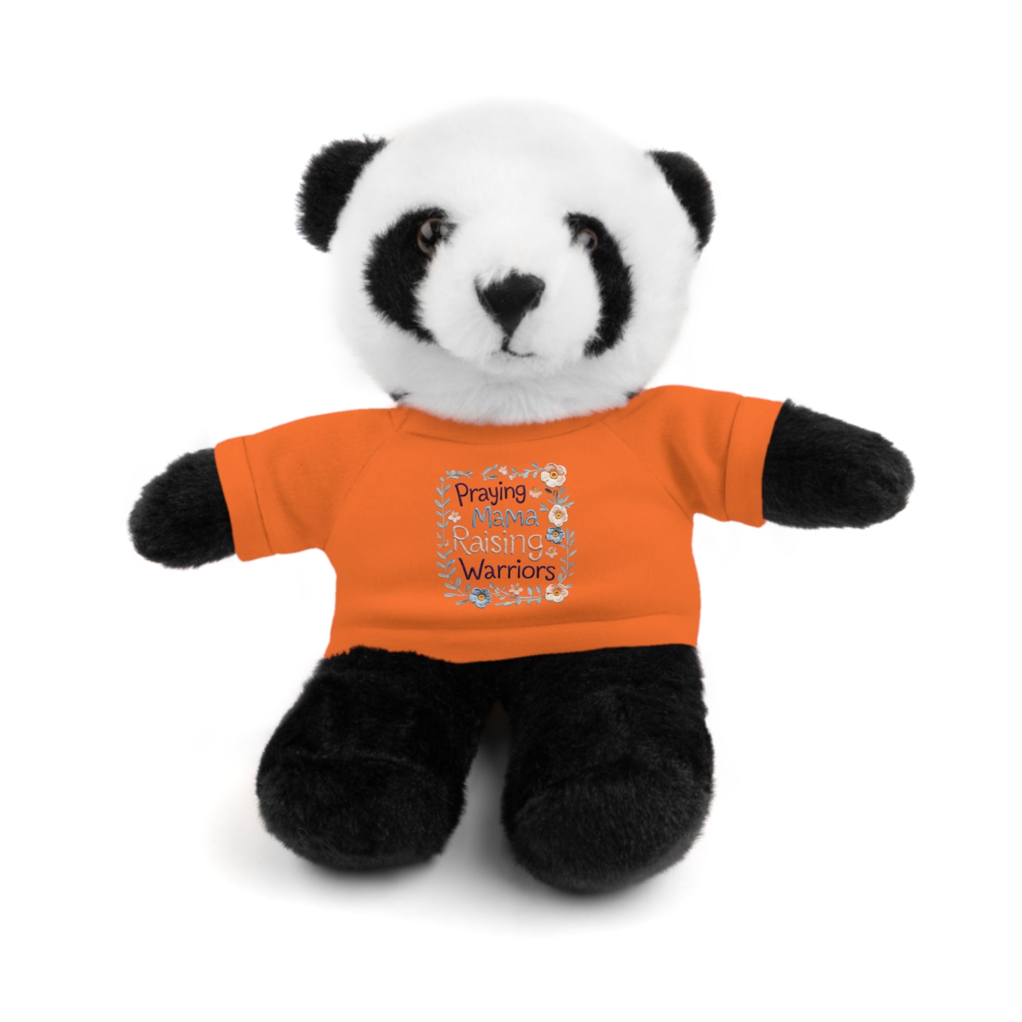 Plush Bear with 'Praying Mama Raising Warriors' Tee