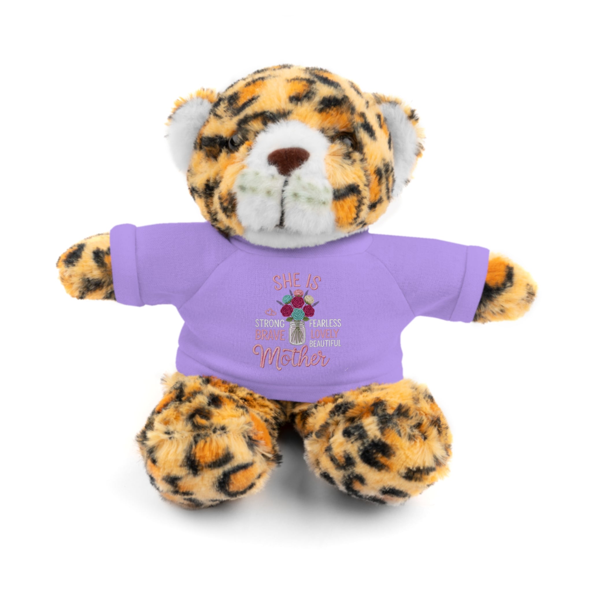 Mother's Day Plush Toy with "She is Brave, Strong, Lovely" Tee