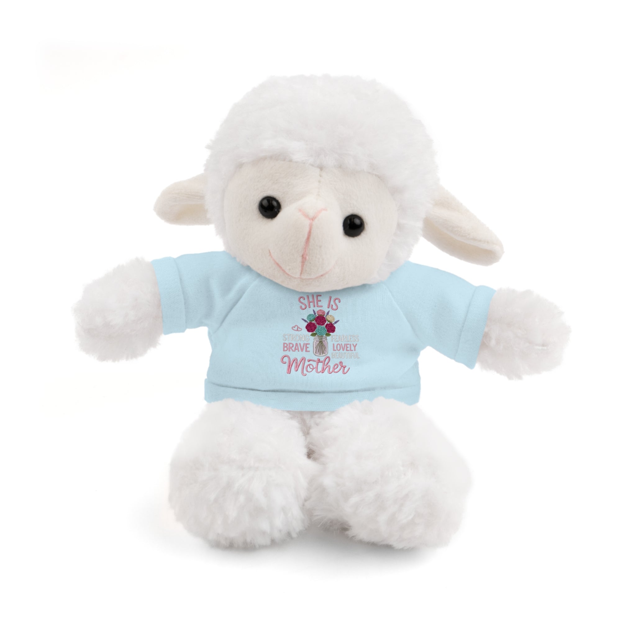 Mother's Day Plush Toy with "She is Brave, Strong, Lovely" Tee