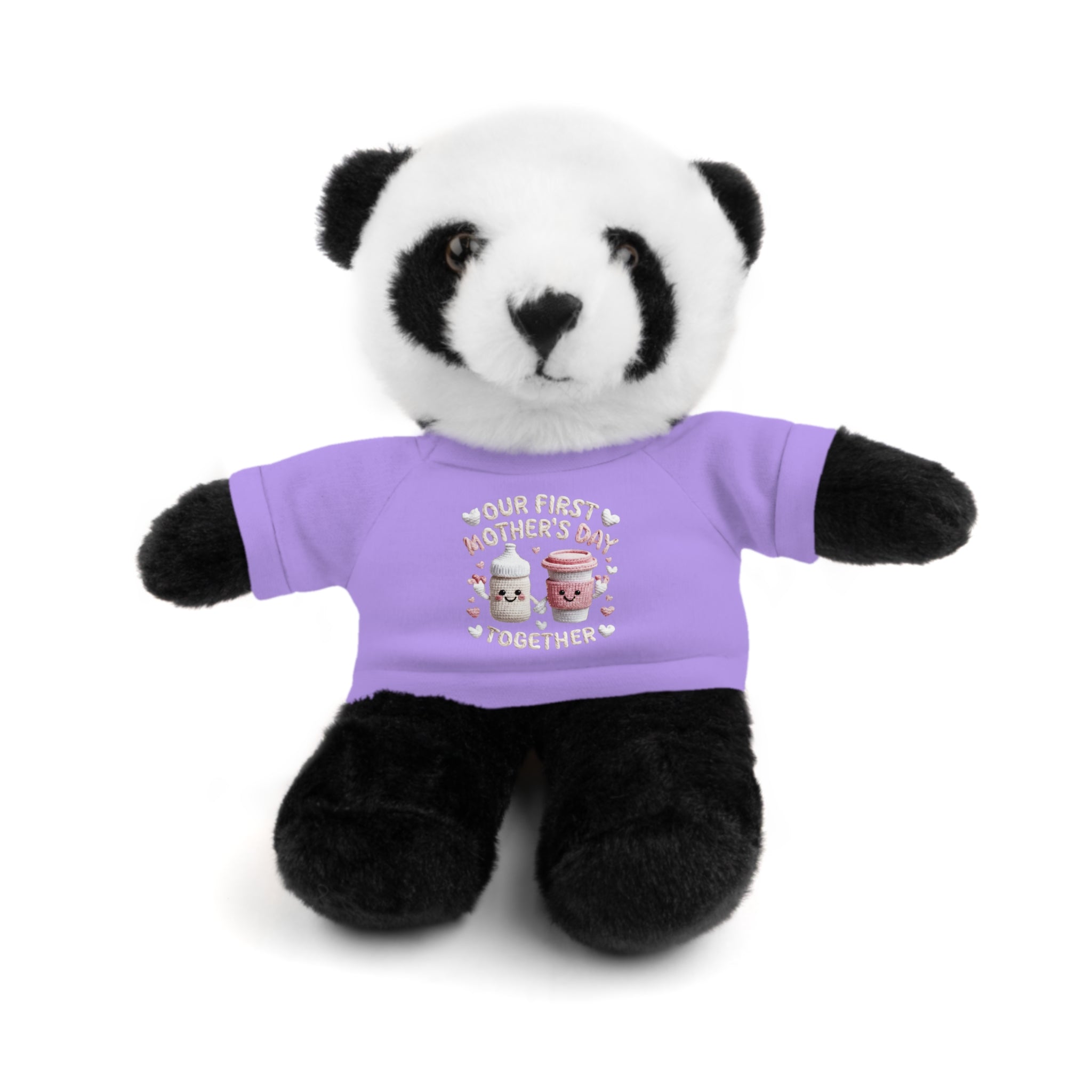 “Our First Mother’s Day Together” Graphic Tee Plush Toy — Plush Stuffed Animal Gift