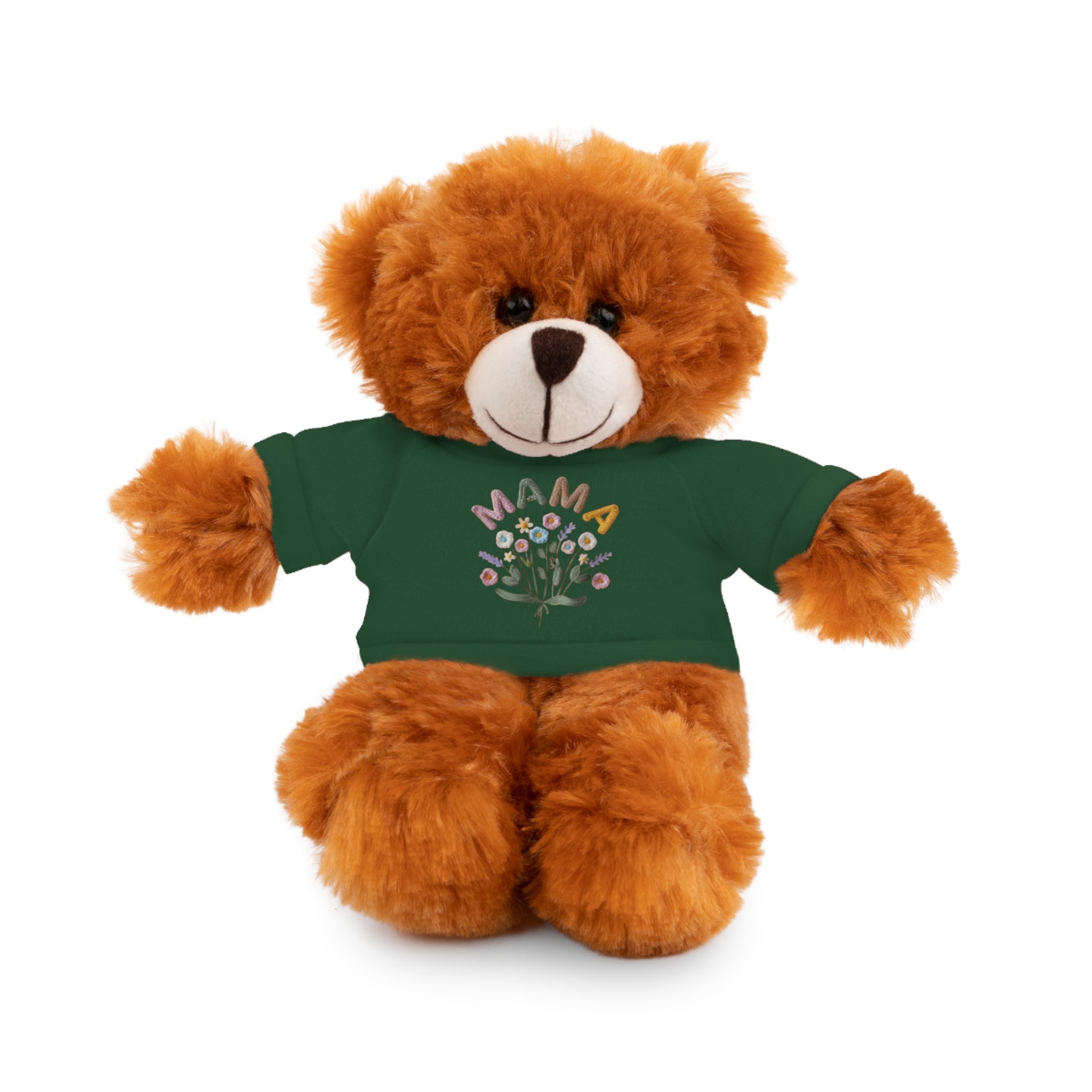 Mama Floral Bear Plush with Tee — Cute Mother's Day Gift