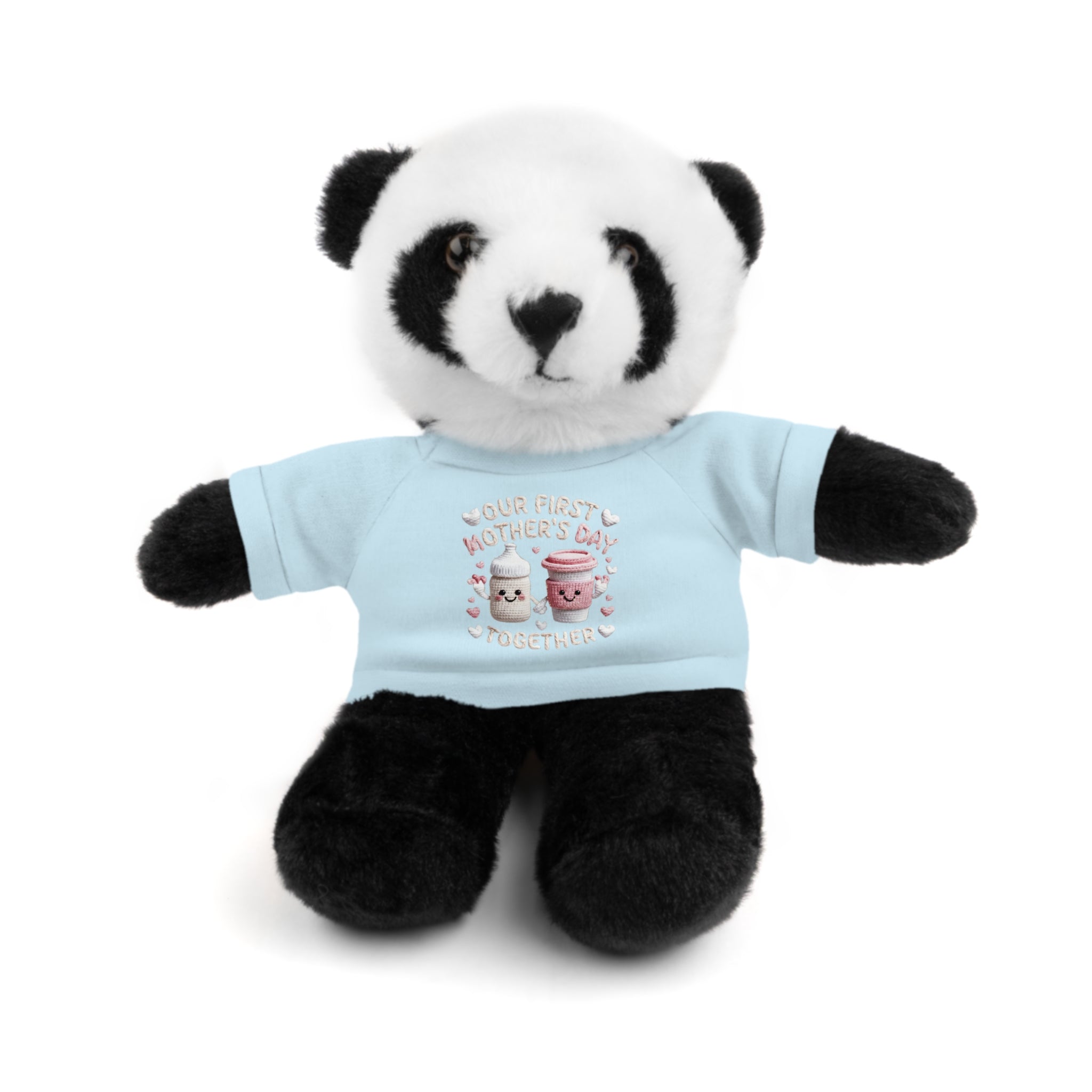 “Our First Mother’s Day Together” Graphic Tee Plush Toy — Plush Stuffed Animal Gift
