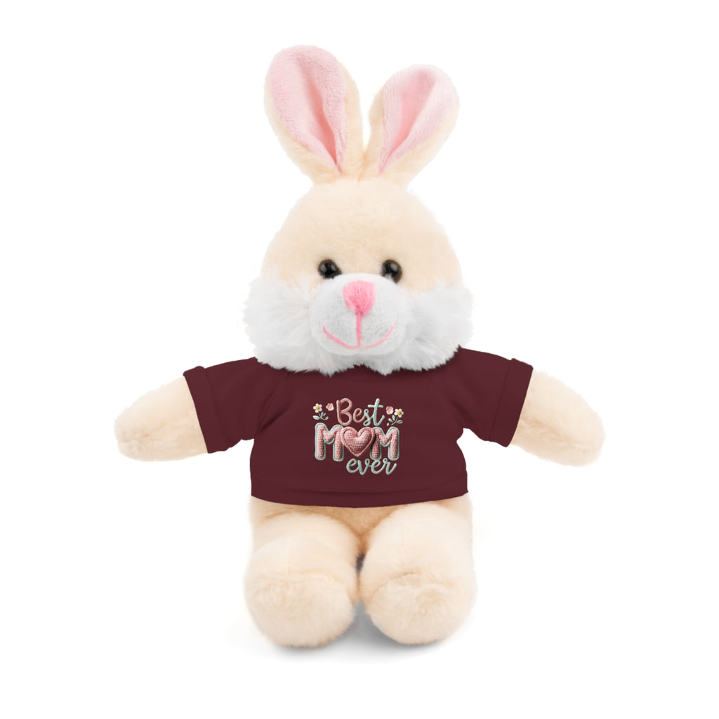 Plush Bear with 'Best Mom Ever' Tee — Cute Mother's Day Gift