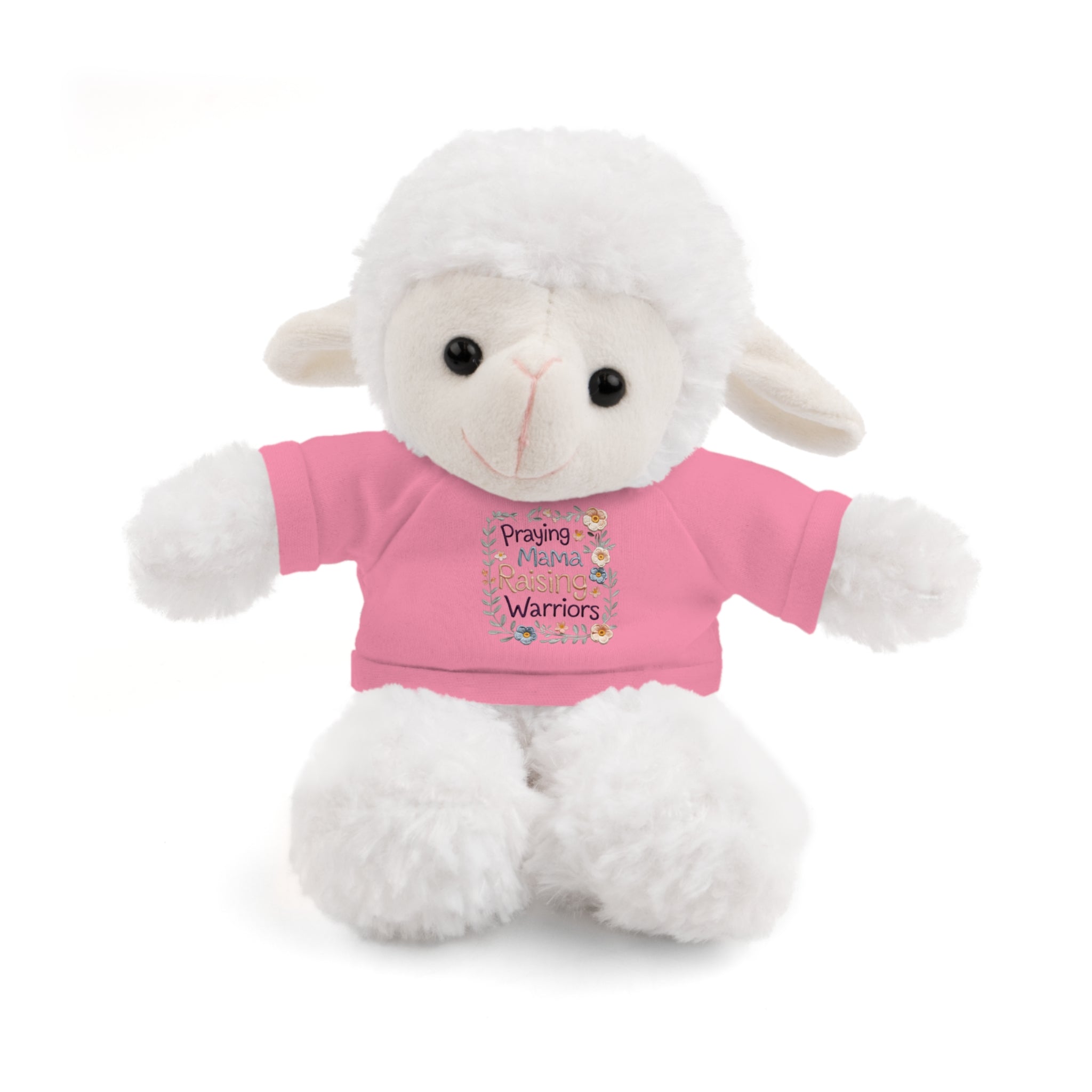 Plush Bear with 'Praying Mama Raising Warriors' Tee