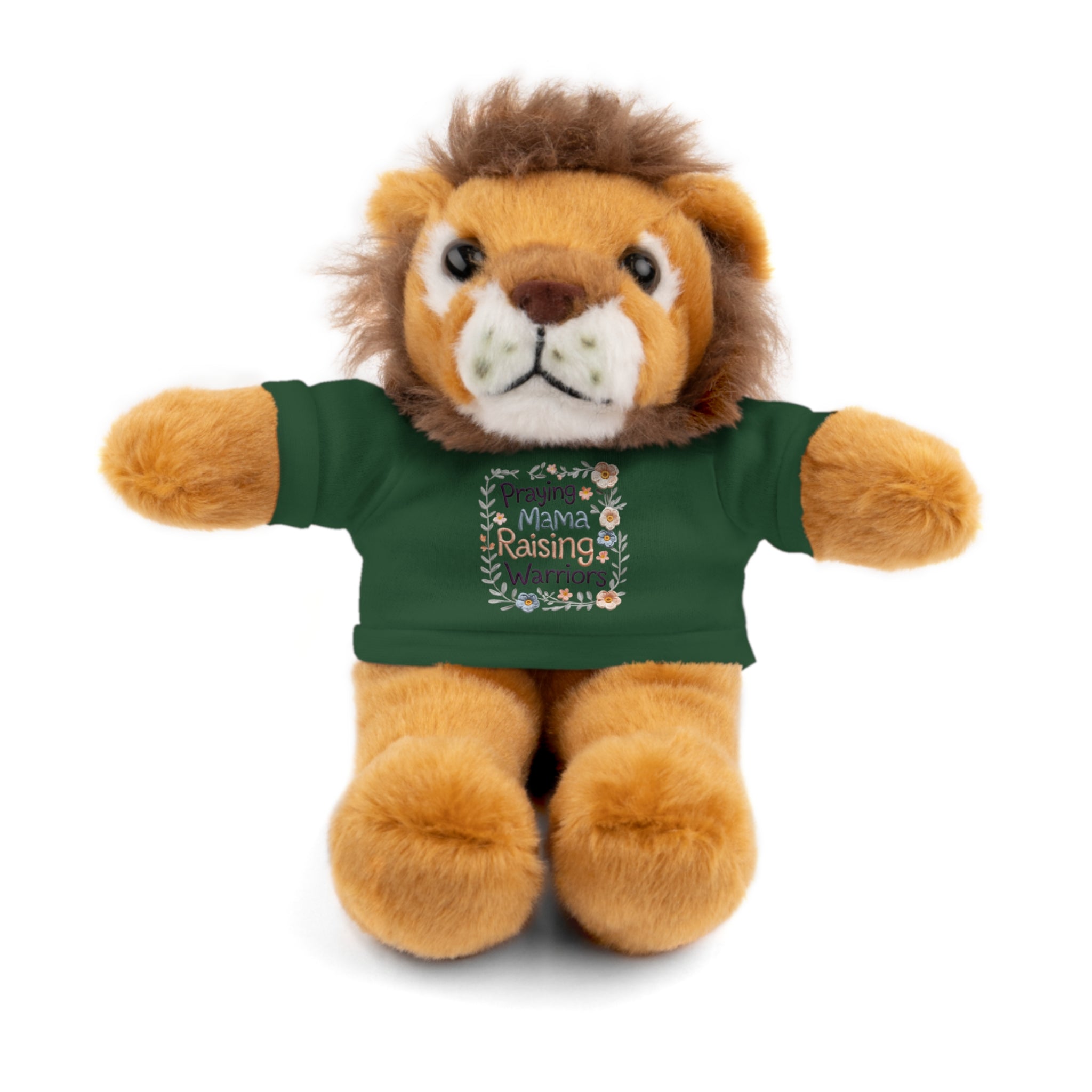 Plush Bear with 'Praying Mama Raising Warriors' Tee