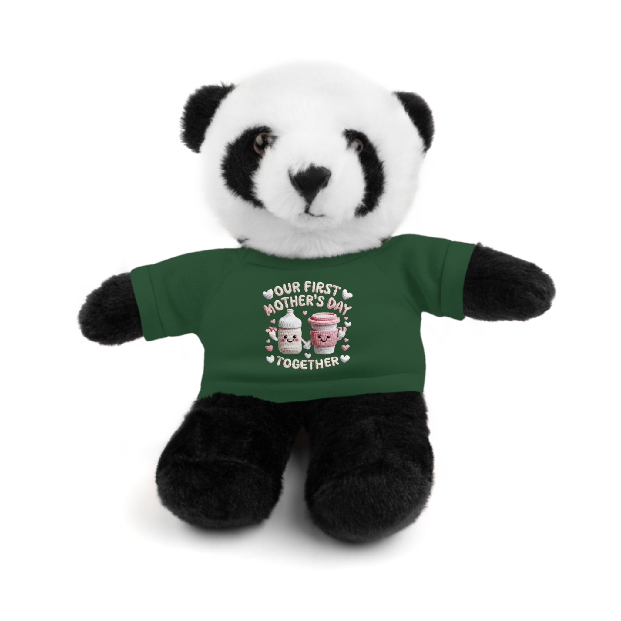 “Our First Mother’s Day Together” Graphic Tee Plush Toy — Plush Stuffed Animal Gift