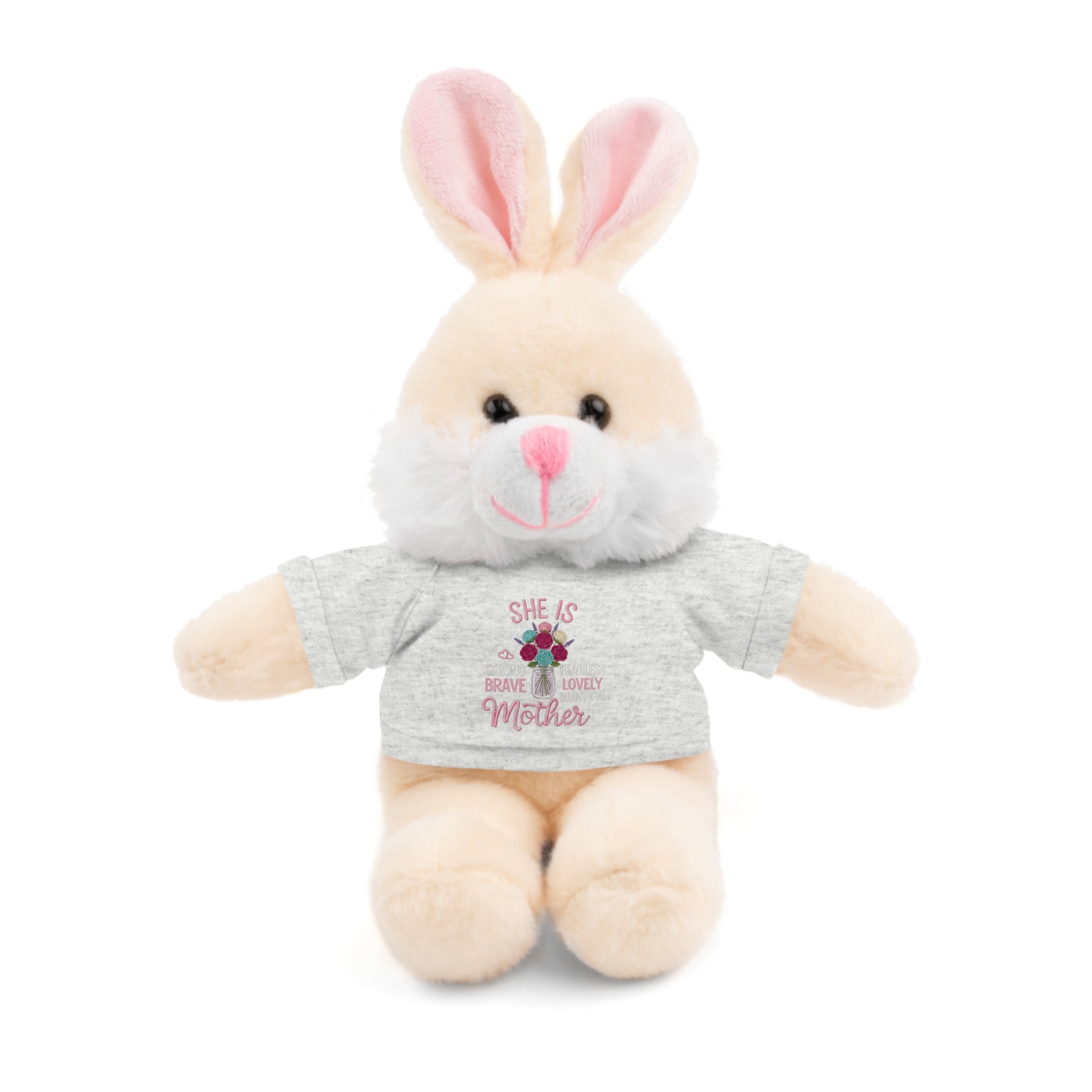 Mother's Day Plush Toy with "She is Brave, Strong, Lovely" Tee