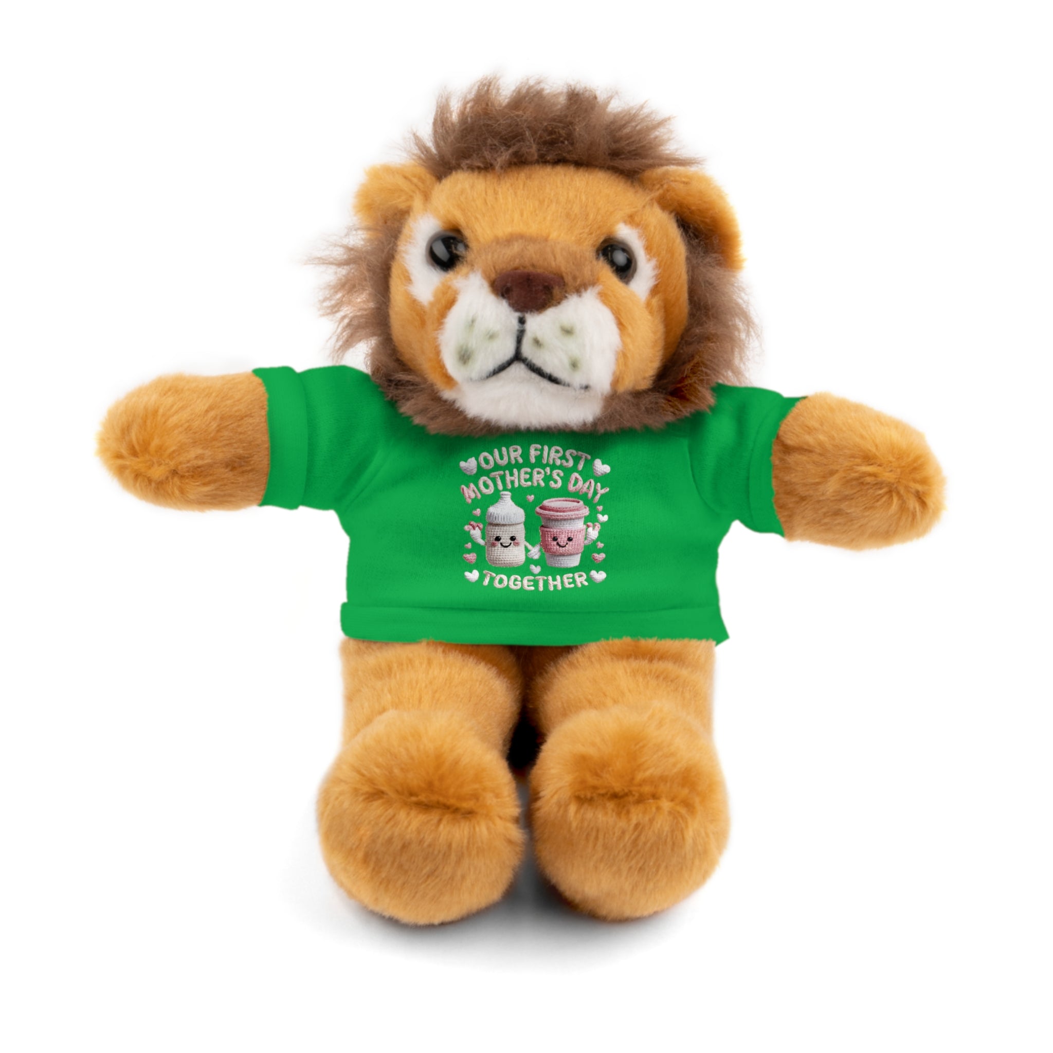 “Our First Mother’s Day Together” Graphic Tee Plush Toy — Plush Stuffed Animal Gift