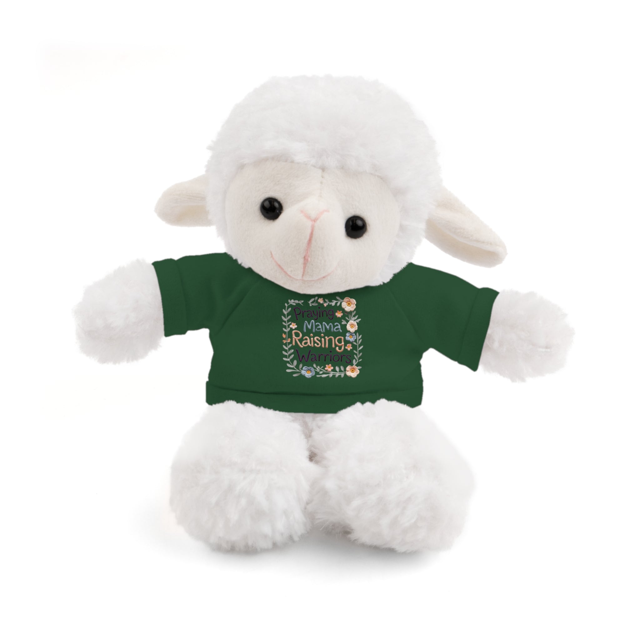 Plush Bear with 'Praying Mama Raising Warriors' Tee