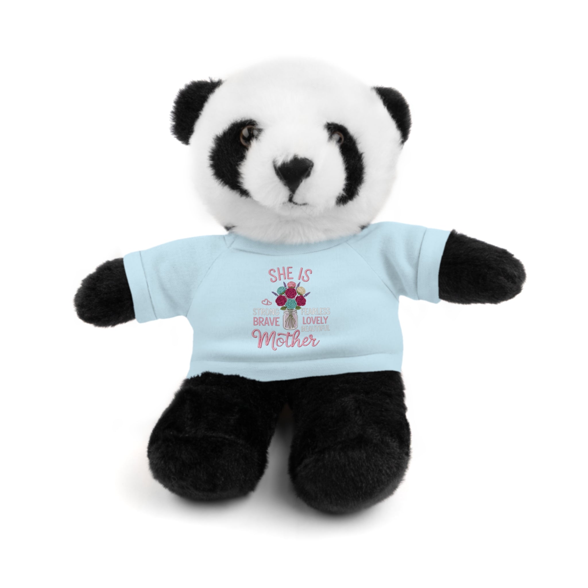 Mother's Day Plush Toy with "She is Brave, Strong, Lovely" Tee
