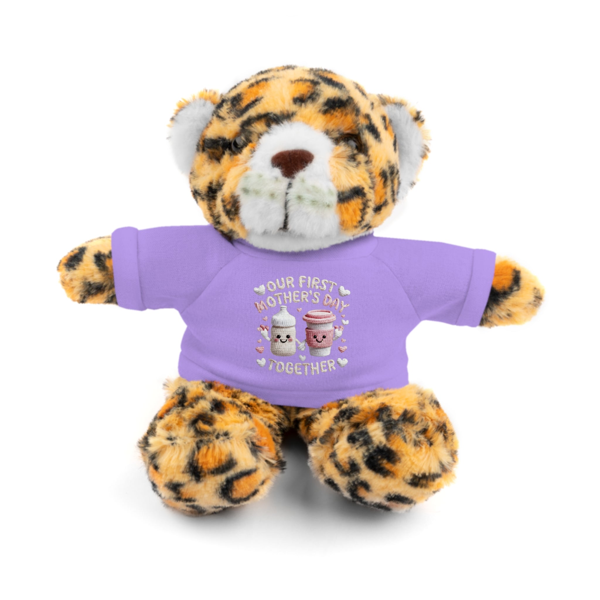 “Our First Mother’s Day Together” Graphic Tee Plush Toy — Plush Stuffed Animal Gift