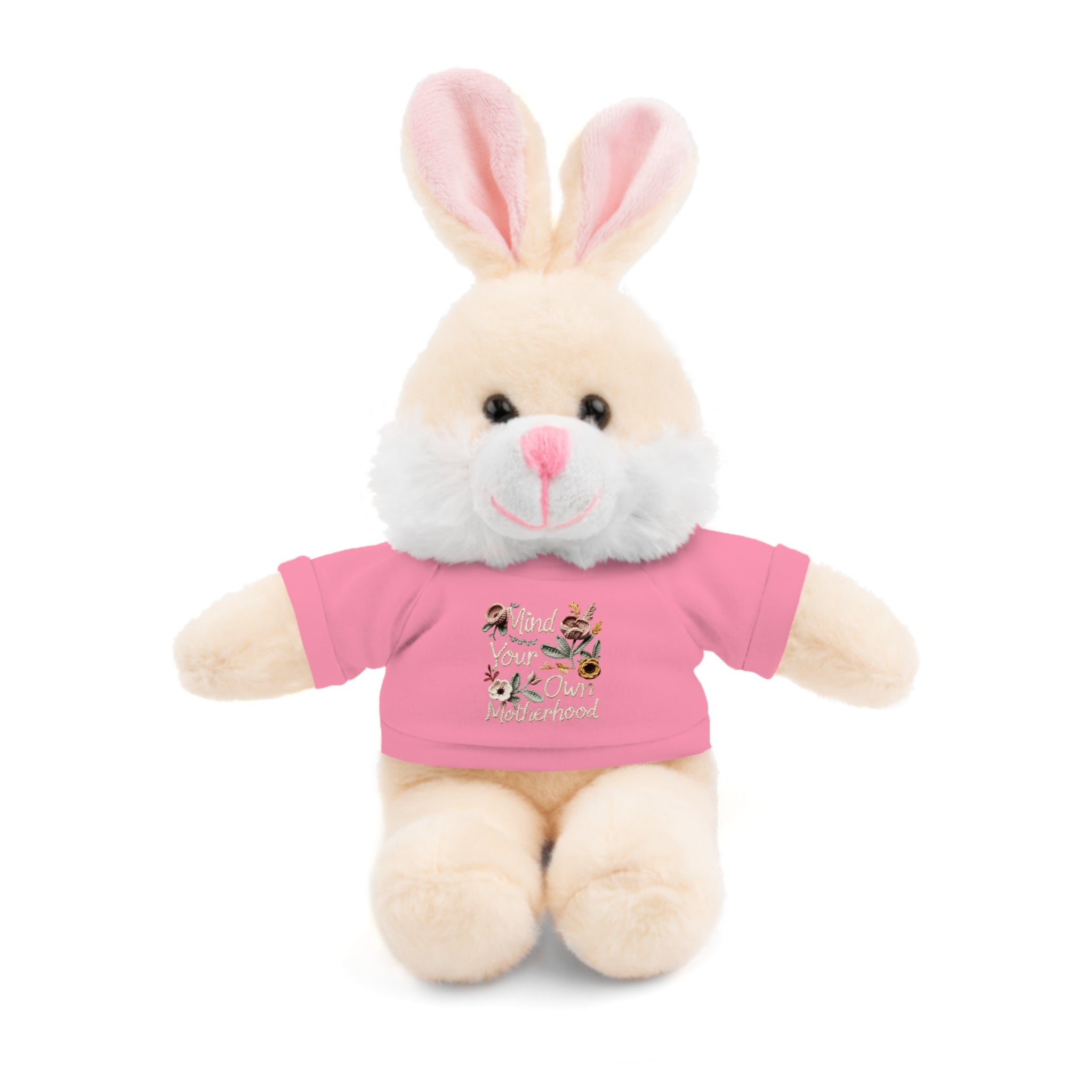 Floral 'Be Kind' Plush Bear with Tee — Cute Gift for Kids & Adults