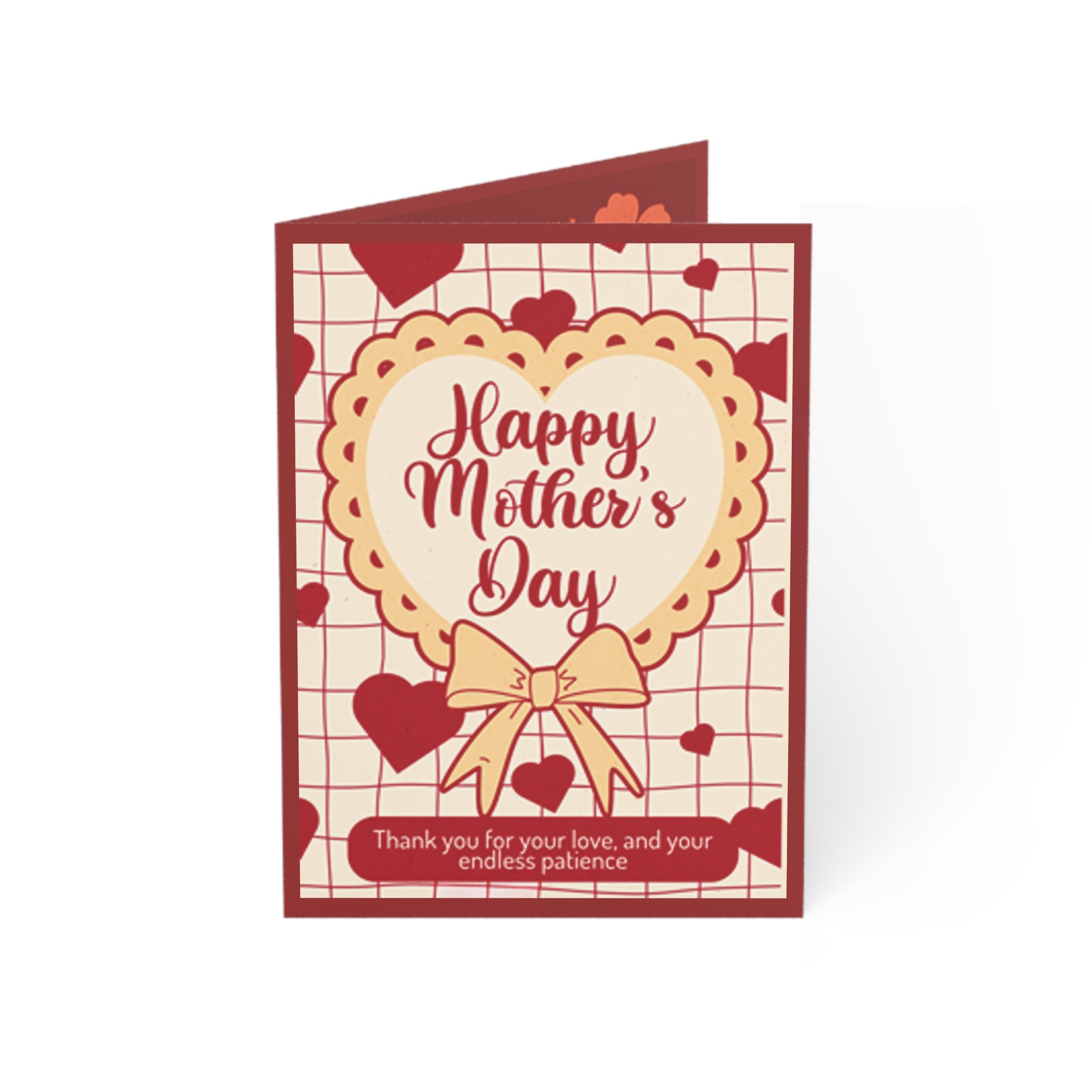 Mother's Day Greeting Cards — "Happy Mother's Day" Heart Design (1/10/30/50 pcs)