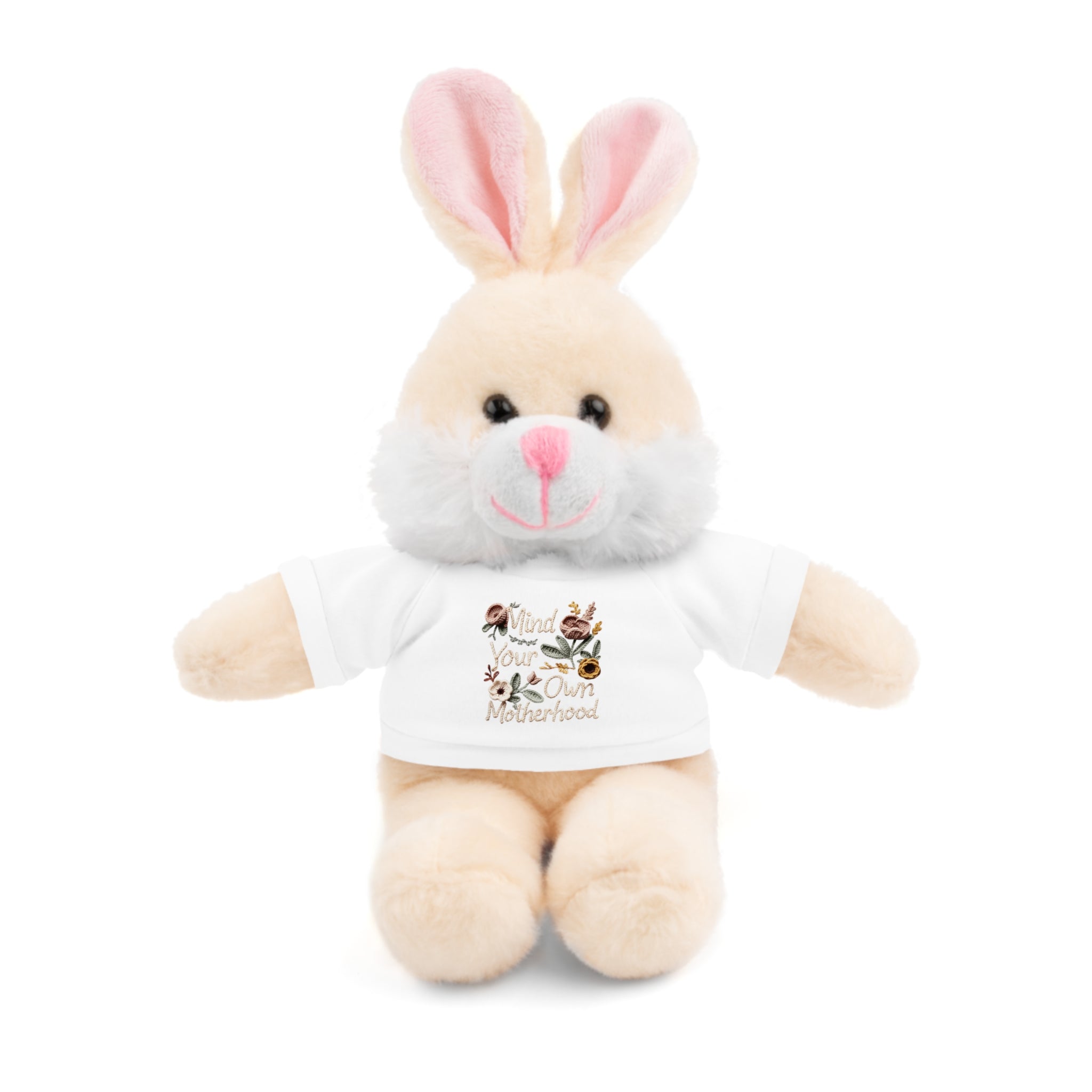 Floral 'Be Kind' Plush Bear with Tee — Cute Gift for Kids & Adults