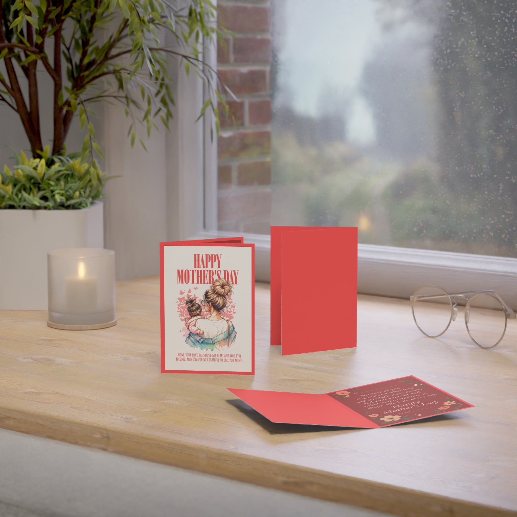Mother's Day Greeting Card – Mom & Daughter Love Card (Single or Bulk Packs)