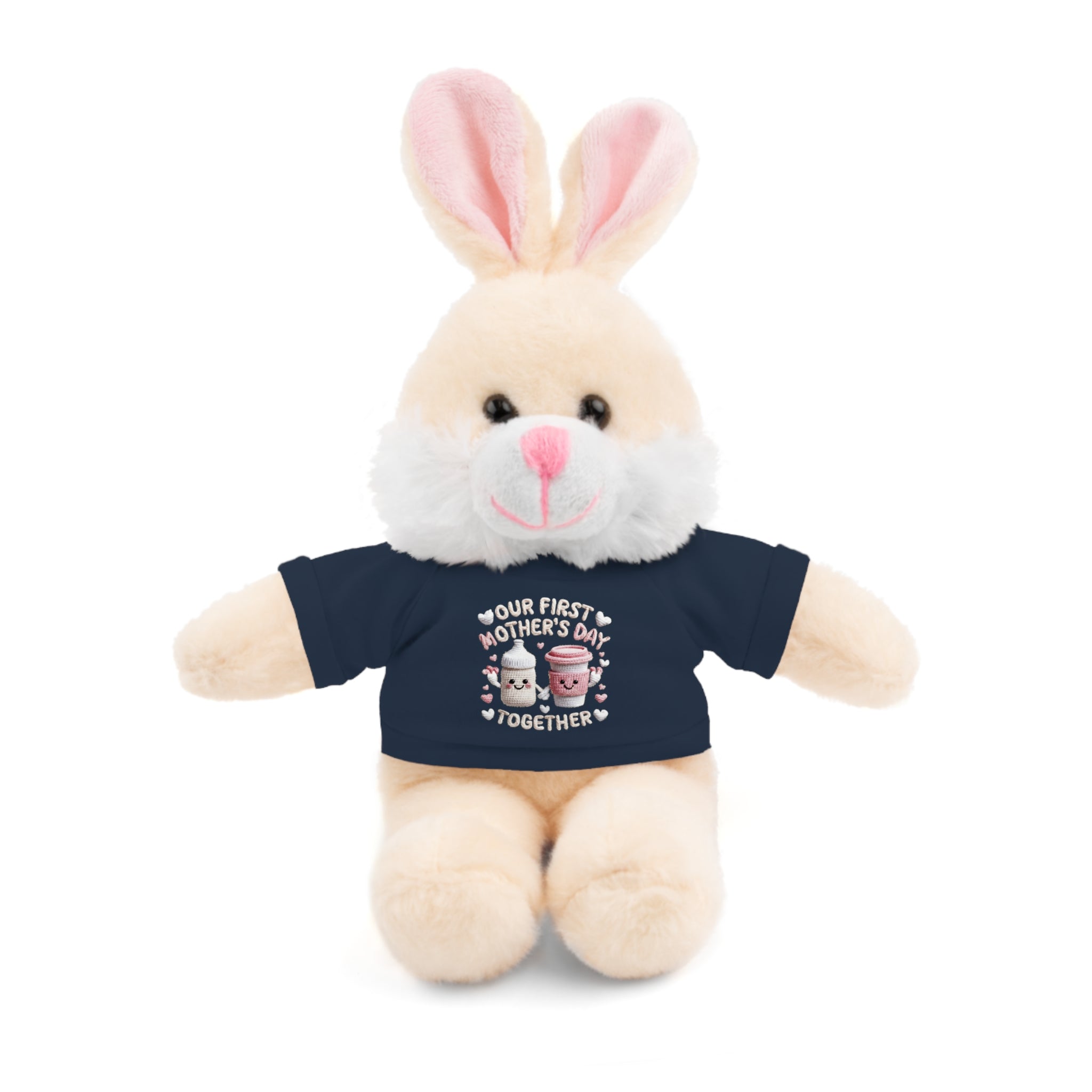 “Our First Mother’s Day Together” Graphic Tee Plush Toy — Plush Stuffed Animal Gift