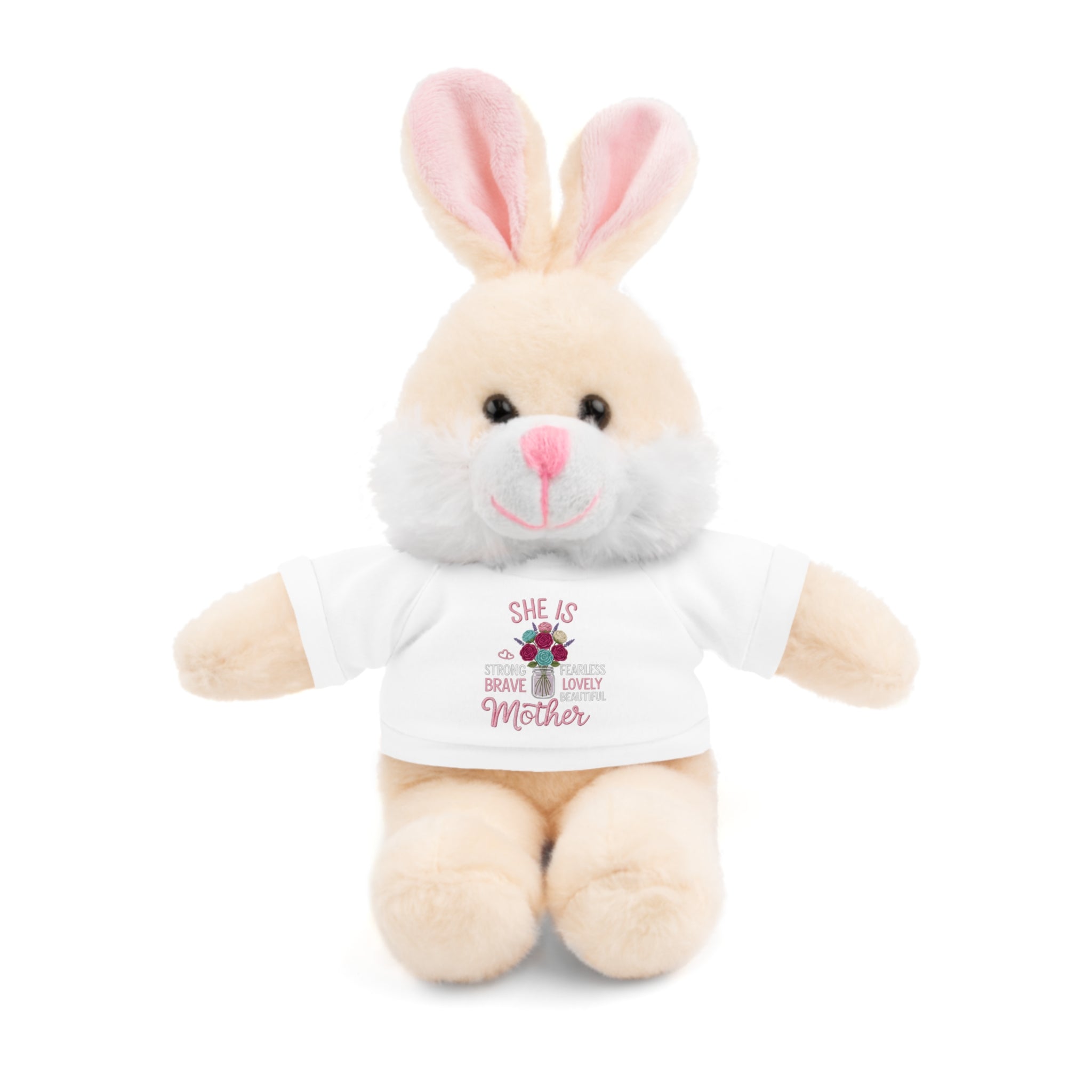 Mother's Day Plush Toy with "She is Brave, Strong, Lovely" Tee