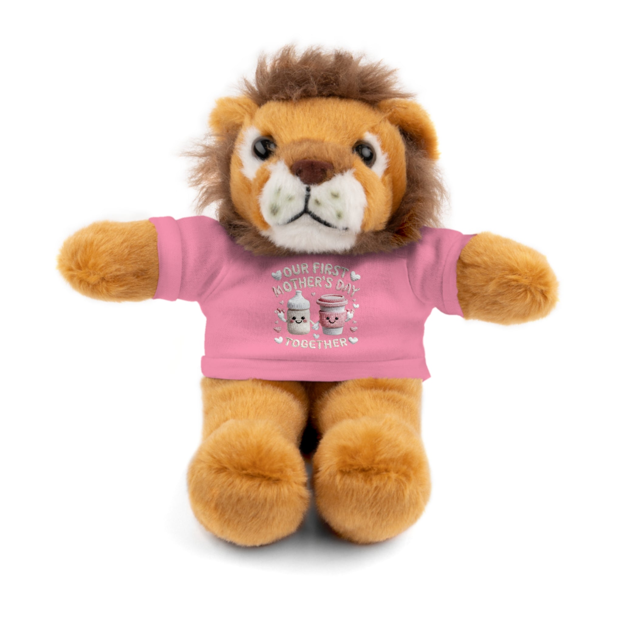 “Our First Mother’s Day Together” Graphic Tee Plush Toy — Plush Stuffed Animal Gift