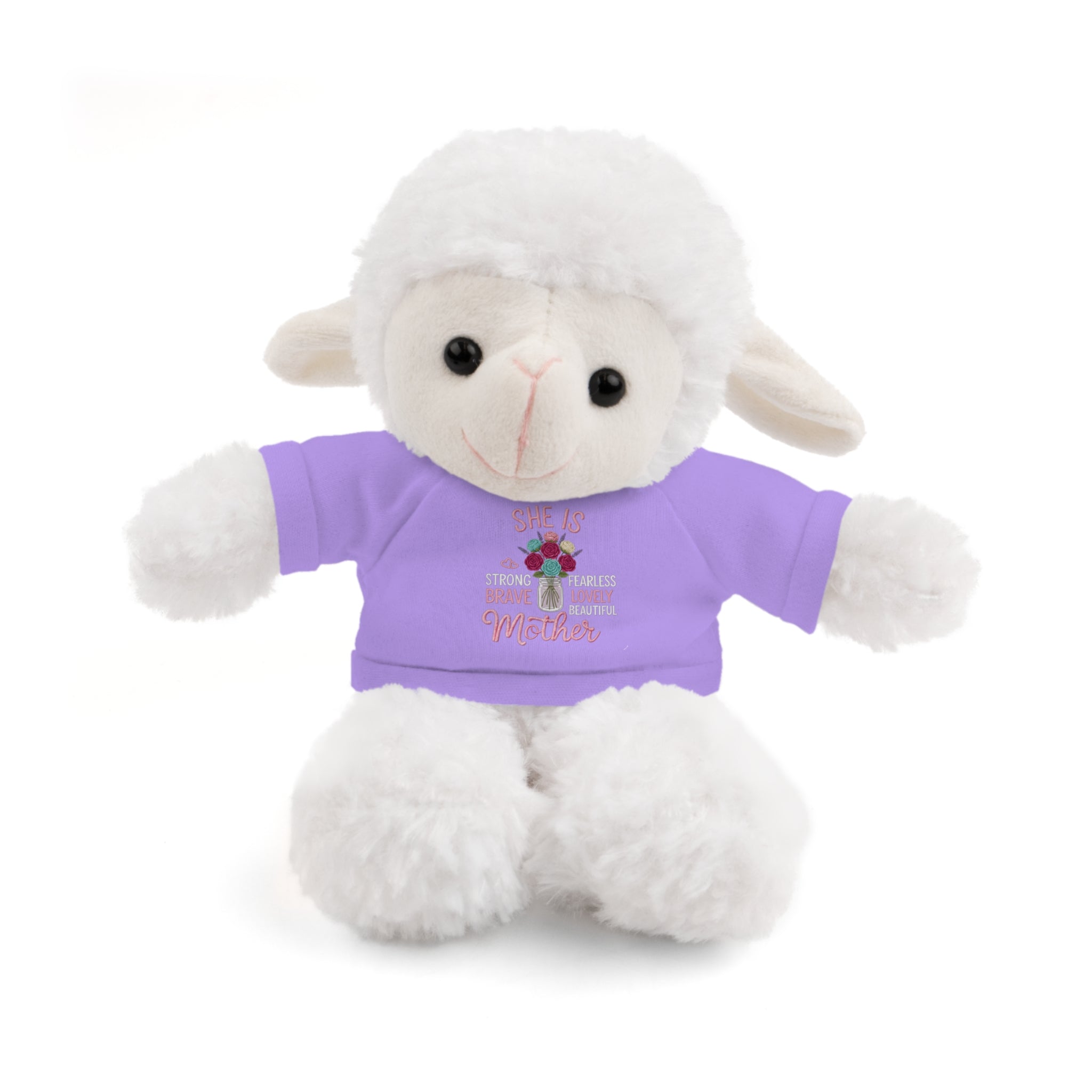 Mother's Day Plush Toy with "She is Brave, Strong, Lovely" Tee