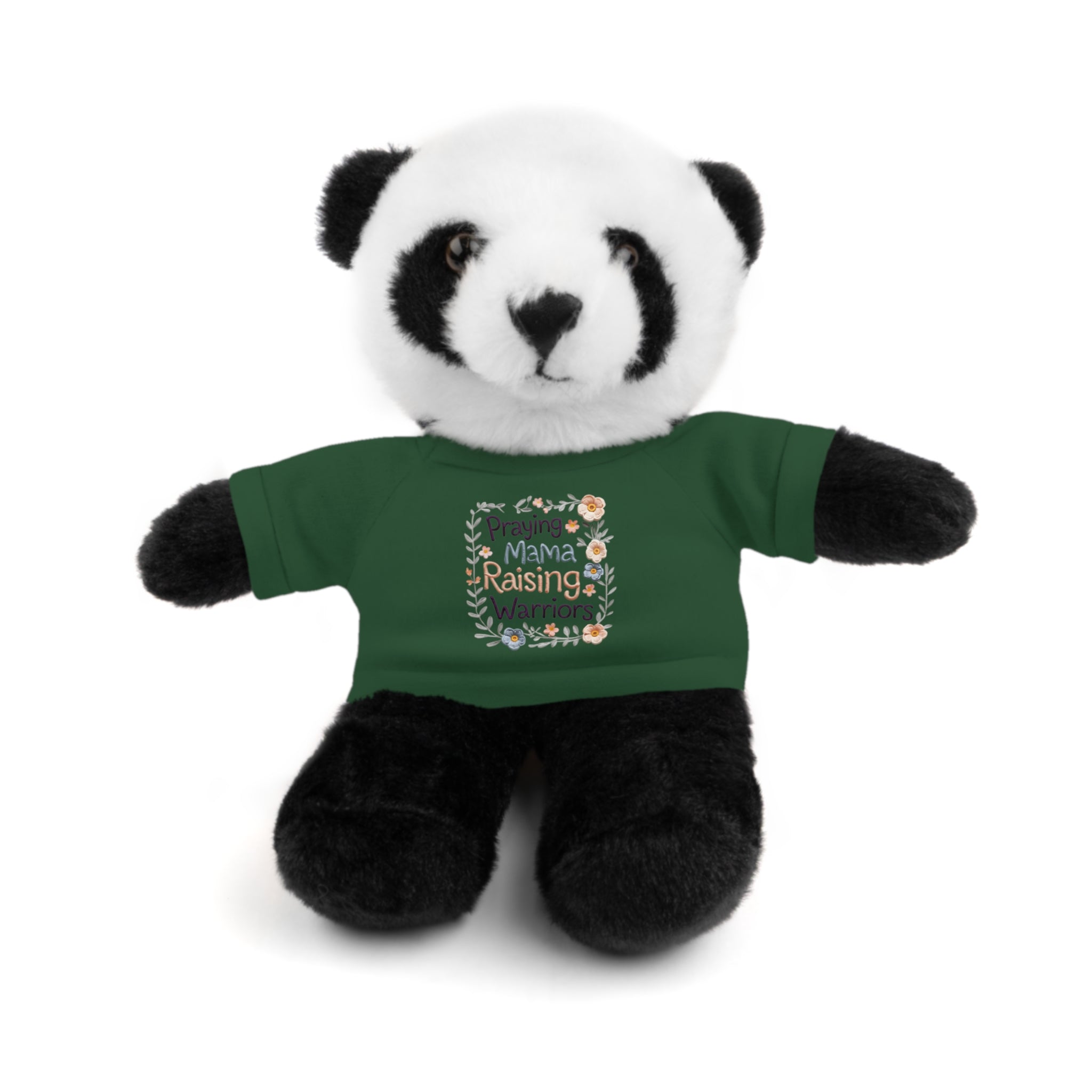Plush Bear with 'Praying Mama Raising Warriors' Tee