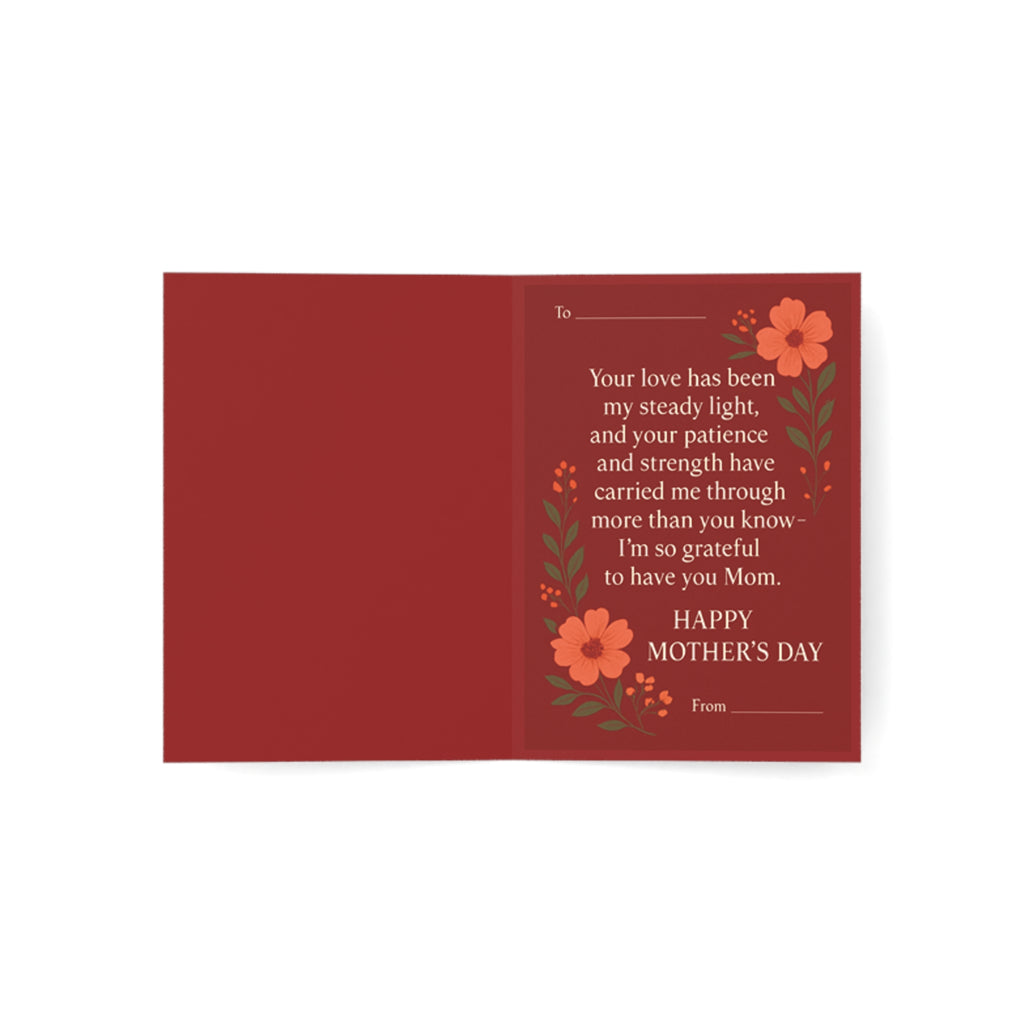 Mother's Day Greeting Cards — "Happy Mother's Day" Heart Design (1/10/30/50 pcs)