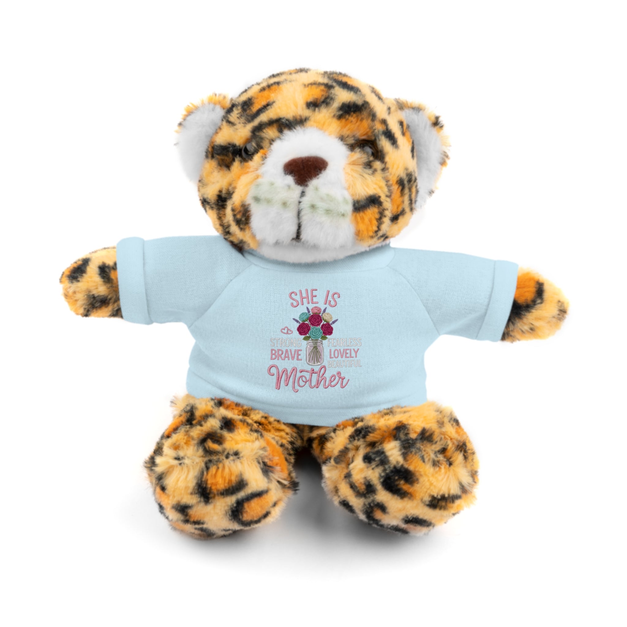 Mother's Day Plush Toy with "She is Brave, Strong, Lovely" Tee