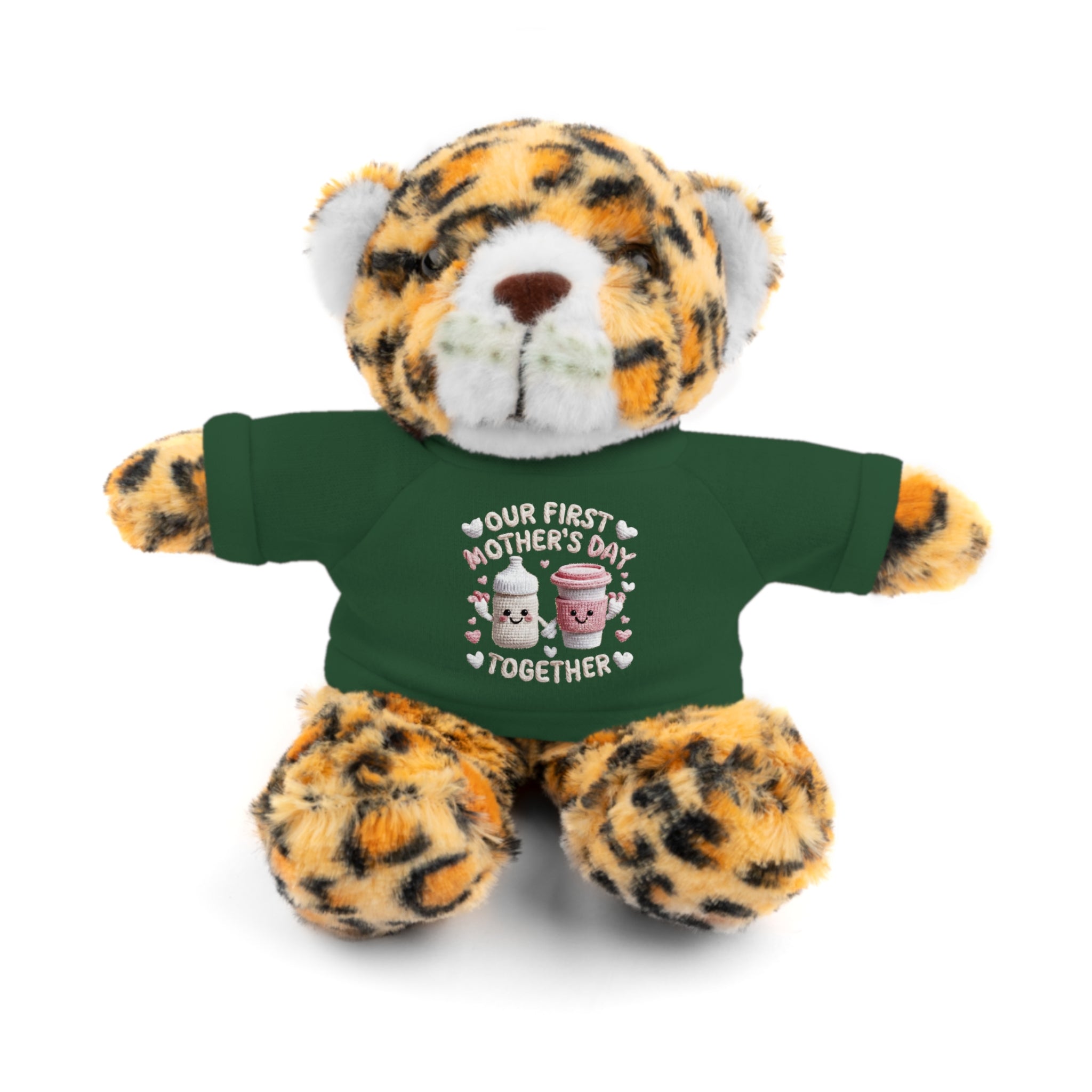 “Our First Mother’s Day Together” Graphic Tee Plush Toy — Plush Stuffed Animal Gift
