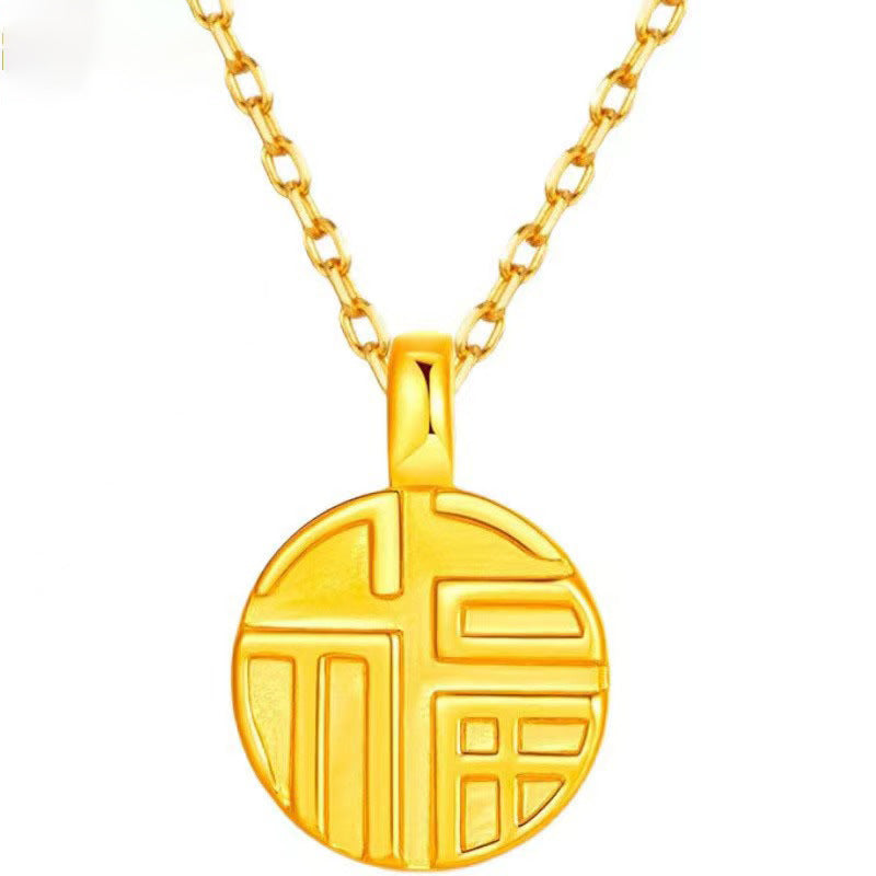 Gold Pendant Necklace, Gold Jewelry