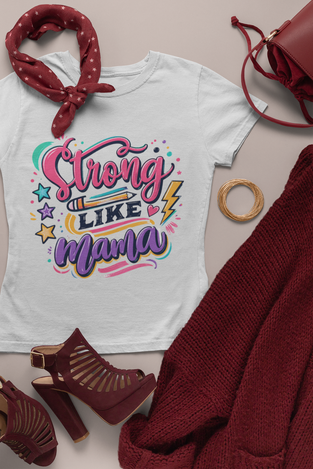 Viral Mom Design Bundle | 19 Colorful PNG Files for Etsy, Shopify & POD